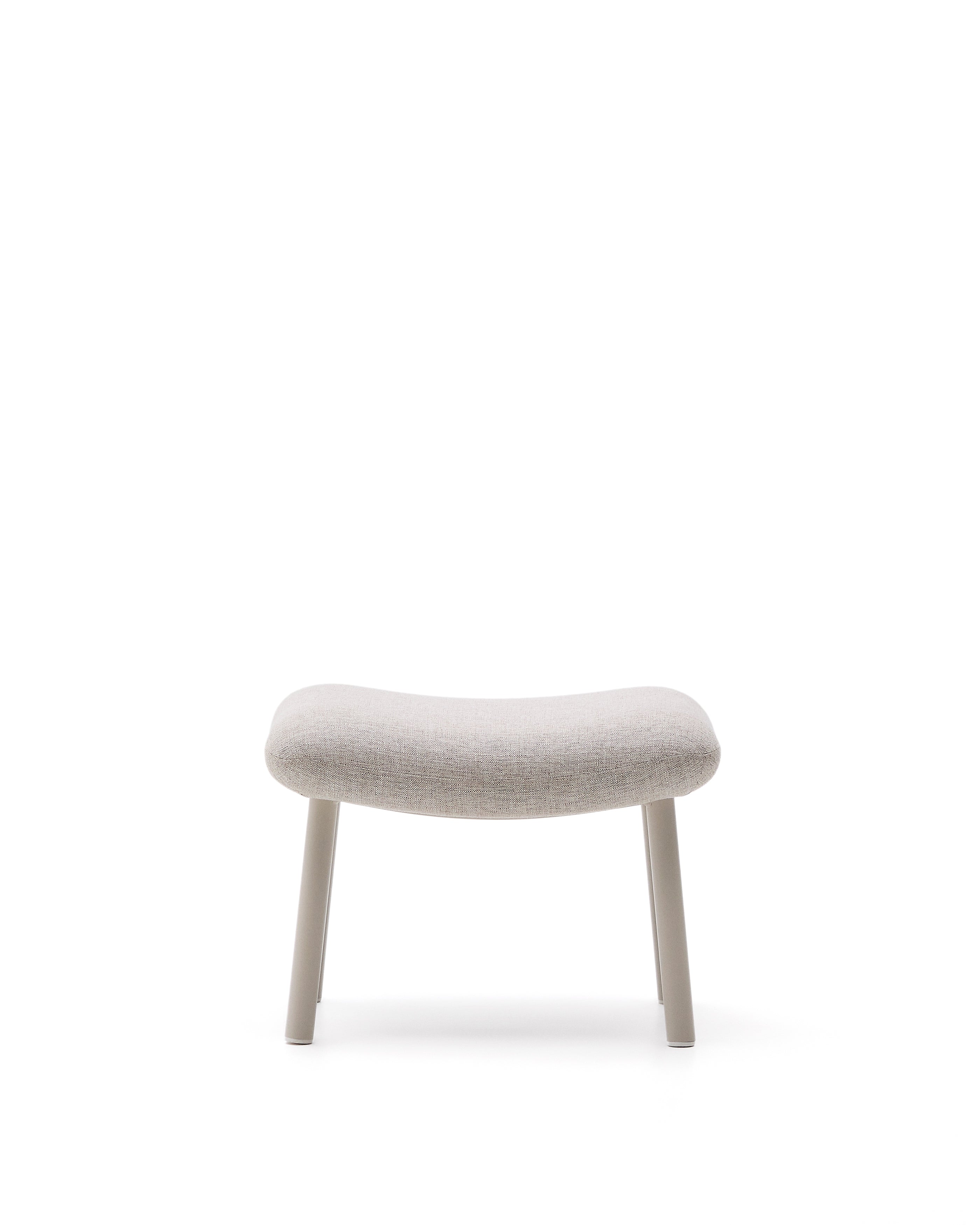 Inari footrest in beige and steel with beige painted finish 60 x 50cm FSC Mix Credit - Product Image