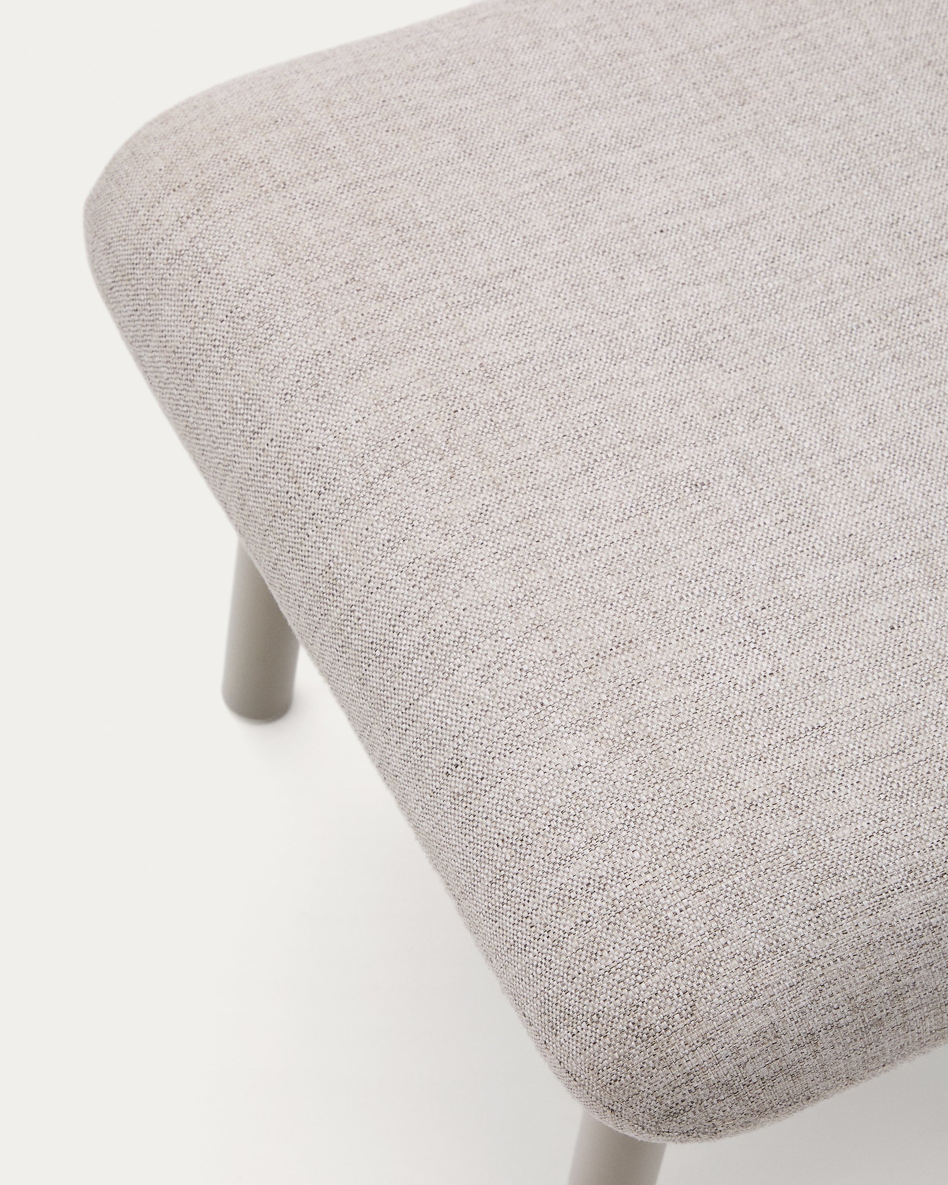 Inari footrest in beige and steel with beige painted finish 60 x 50cm FSC Mix Credit - Detail
