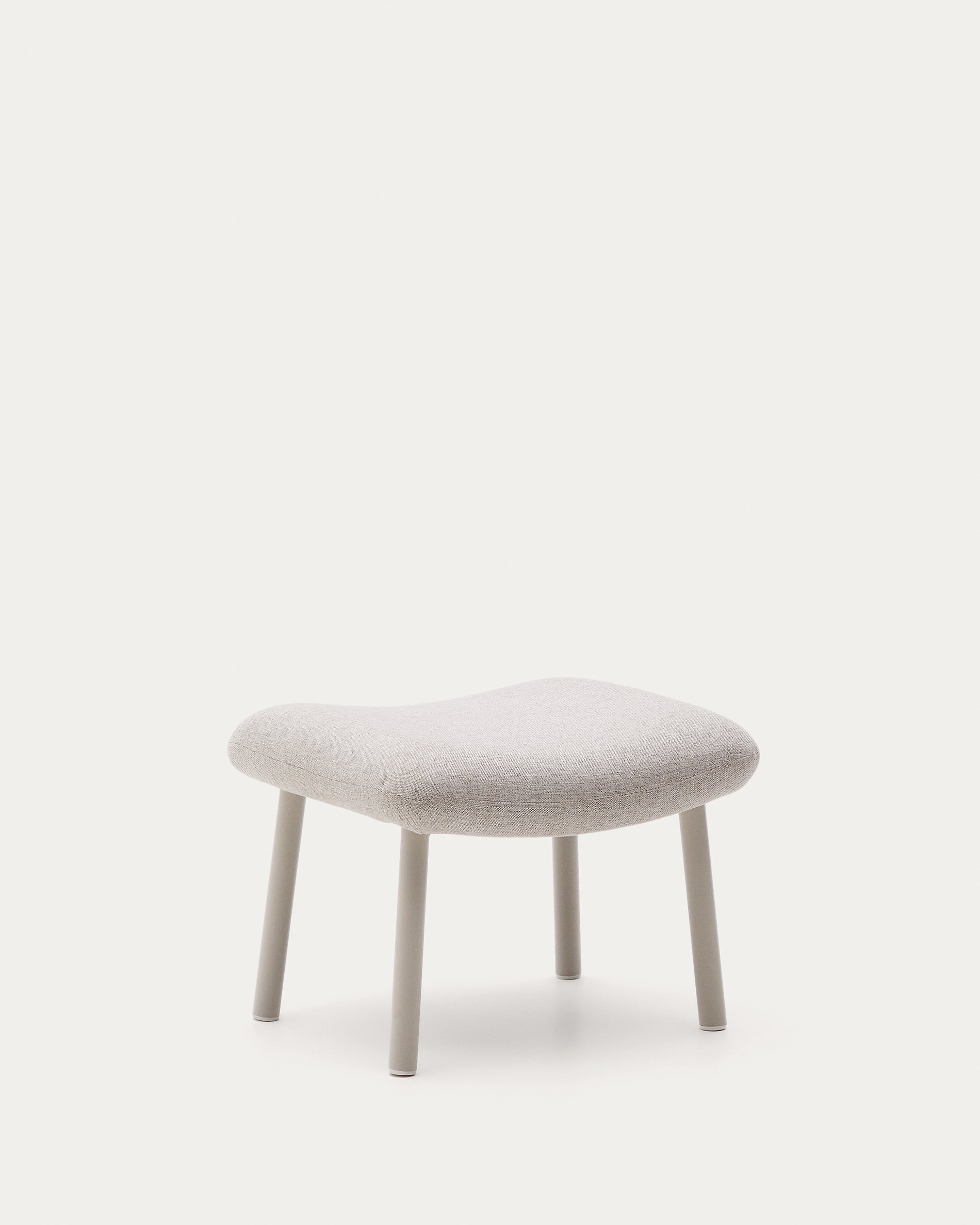 Inari footrest in beige and steel with beige painted finish 60 x 50cm FSC Mix Credit - Product View