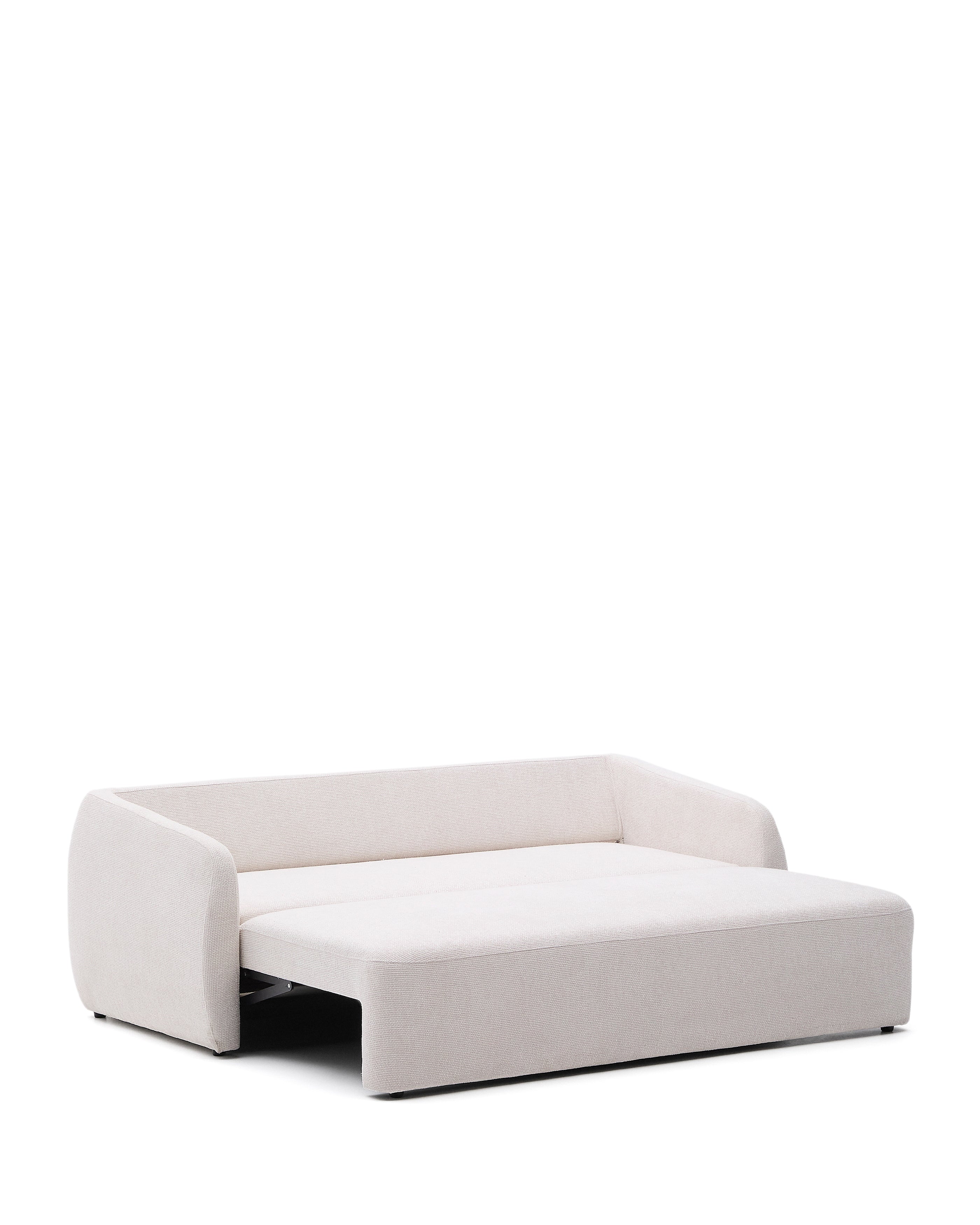 Laira 3-seater sofa bed in ecru chenille 218cm FSC Mix Credit - Product Image