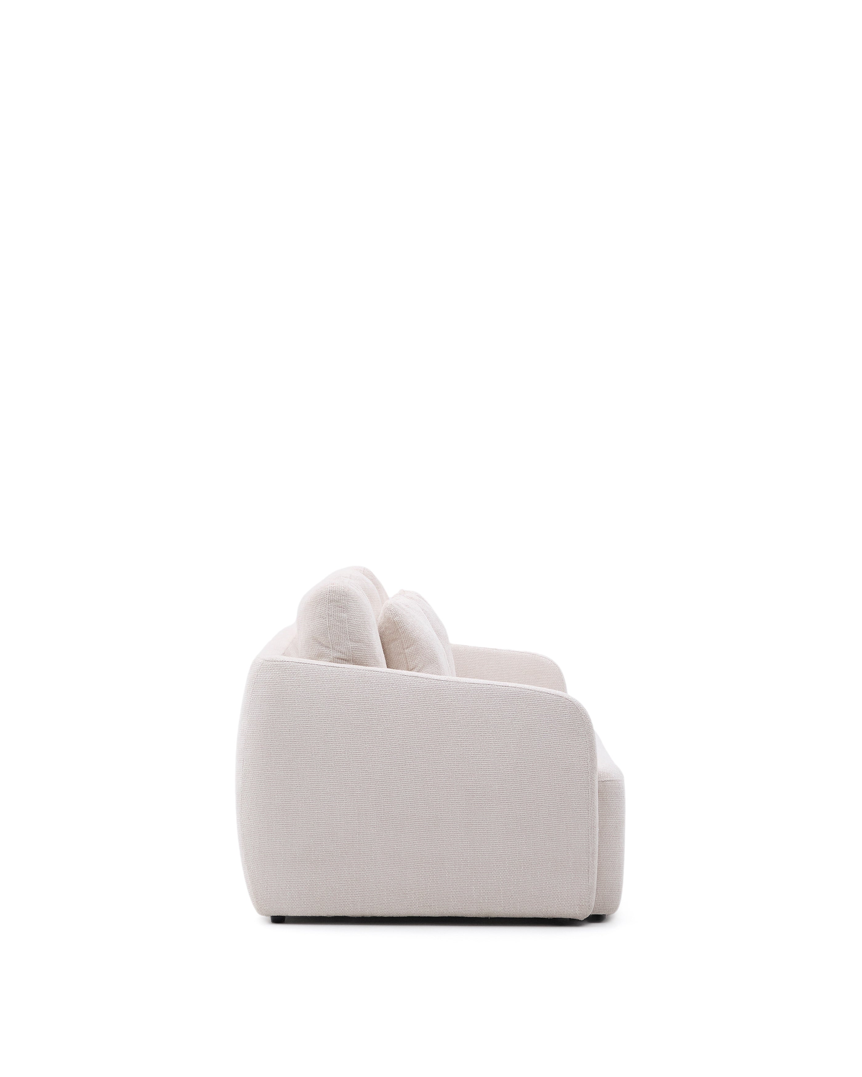 Laira 3-seater sofa bed in ecru chenille 218cm FSC Mix Credit - Product Image