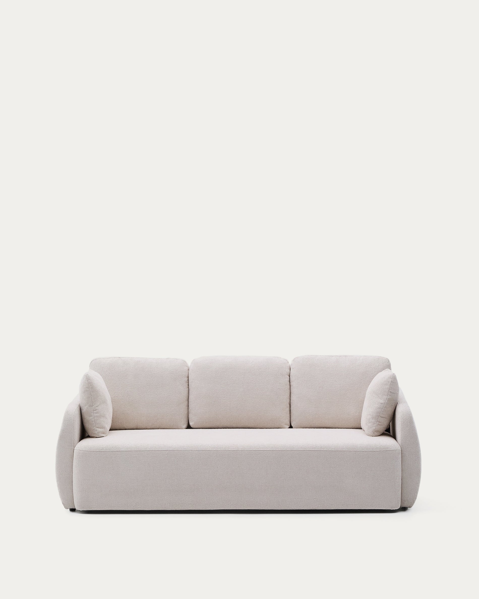 Laira 3-seater sofa bed in ecru chenille 218cm FSC Mix Credit - Product View