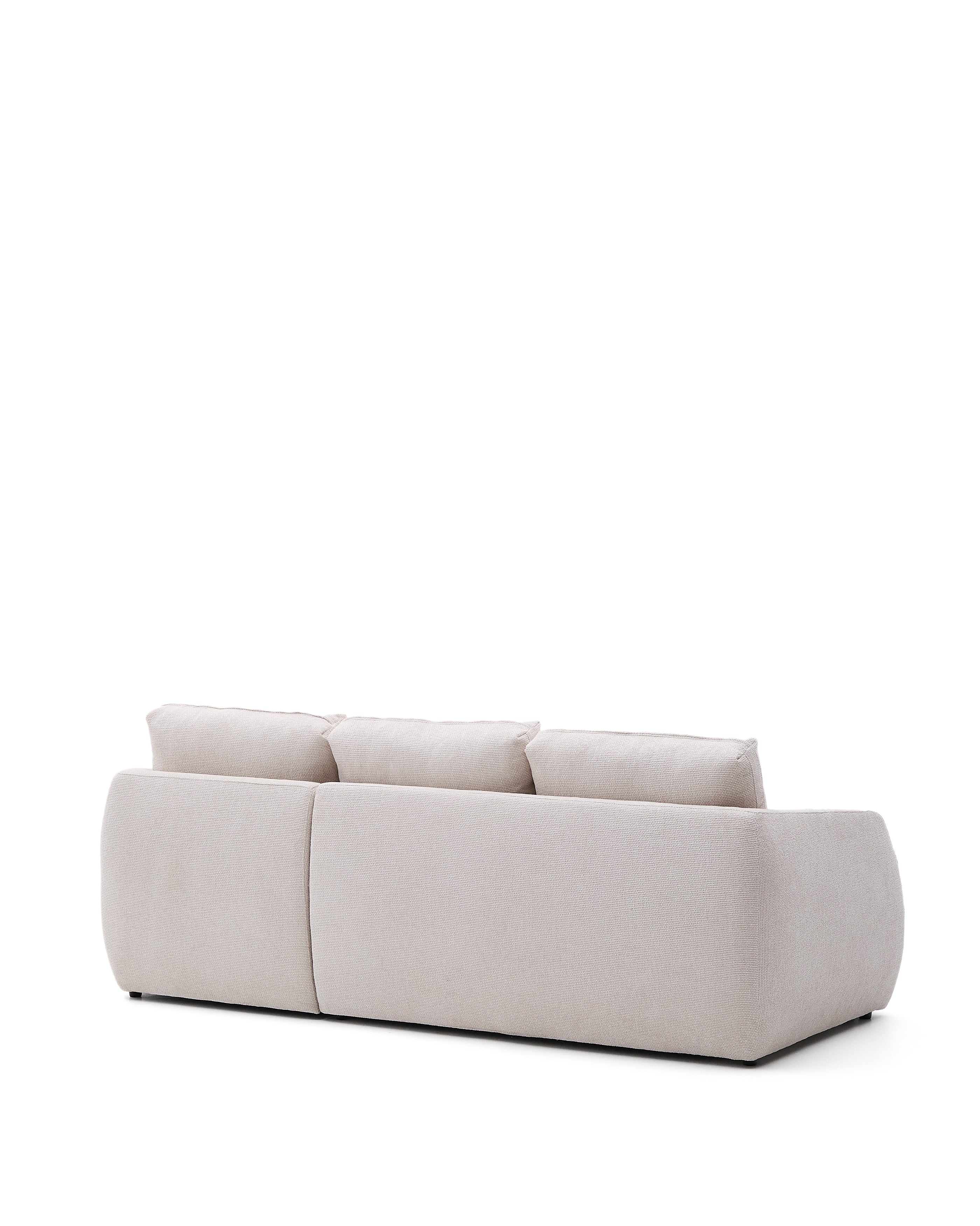 Laira 3-üléses chenille kanapéágy jobb oldali chaise longue-val, ecru, 246 cm, FSC Mix Credit