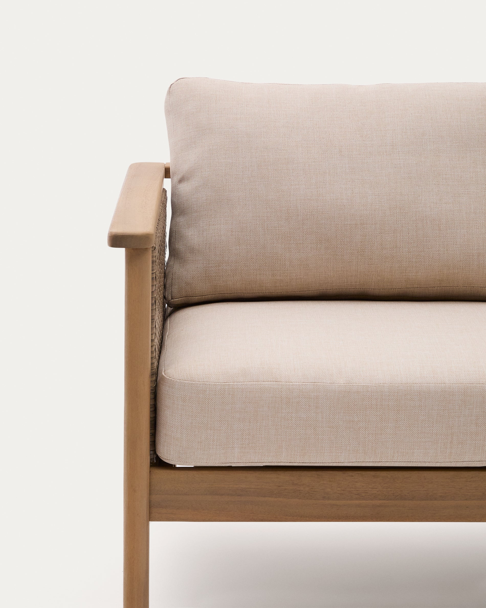 Alabe set consisting of a 2-seater sofa, 2 armchairs and a coffee table, made of 100% FSC acacia wood