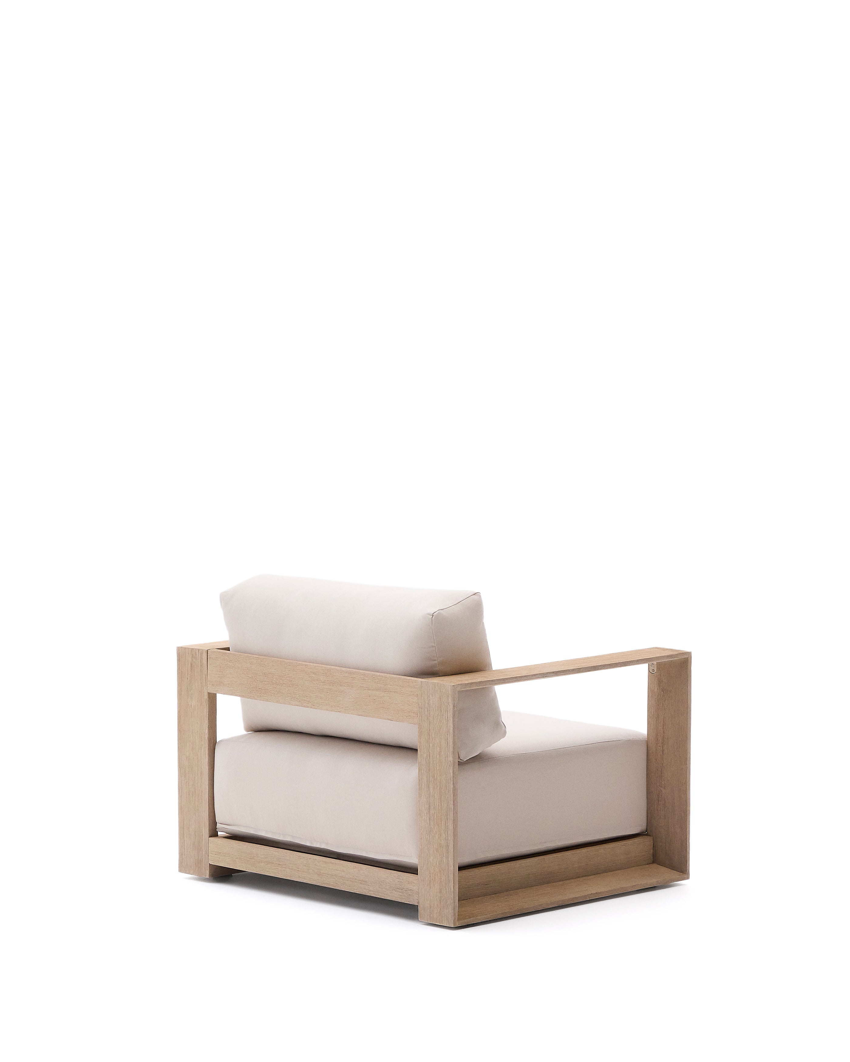 Ambra armchair in solid acacia wood with light finish FSC 100% - Product Image