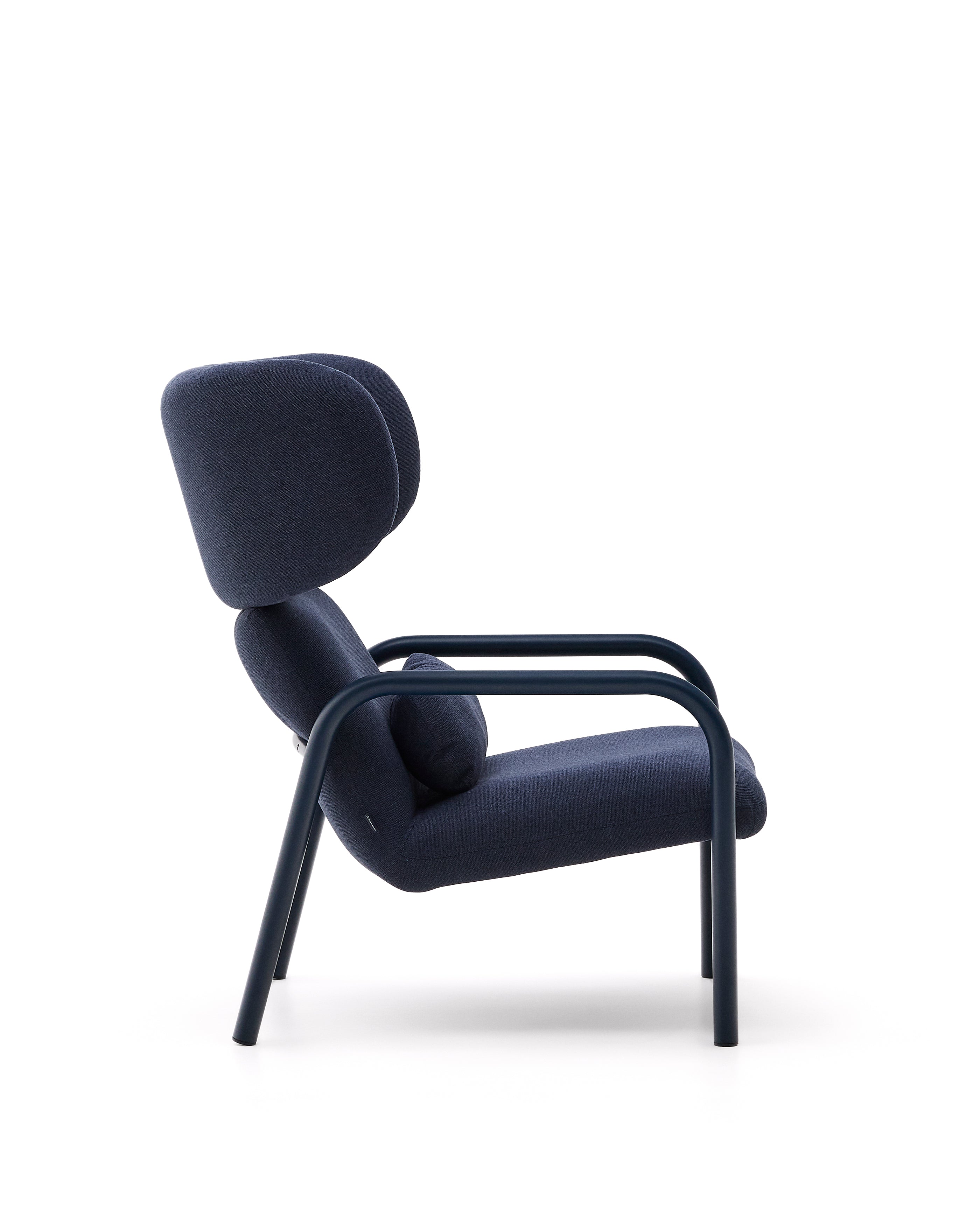 Inari armchair in blue with blue painted steel finish FSC Mix Credit - Product Image