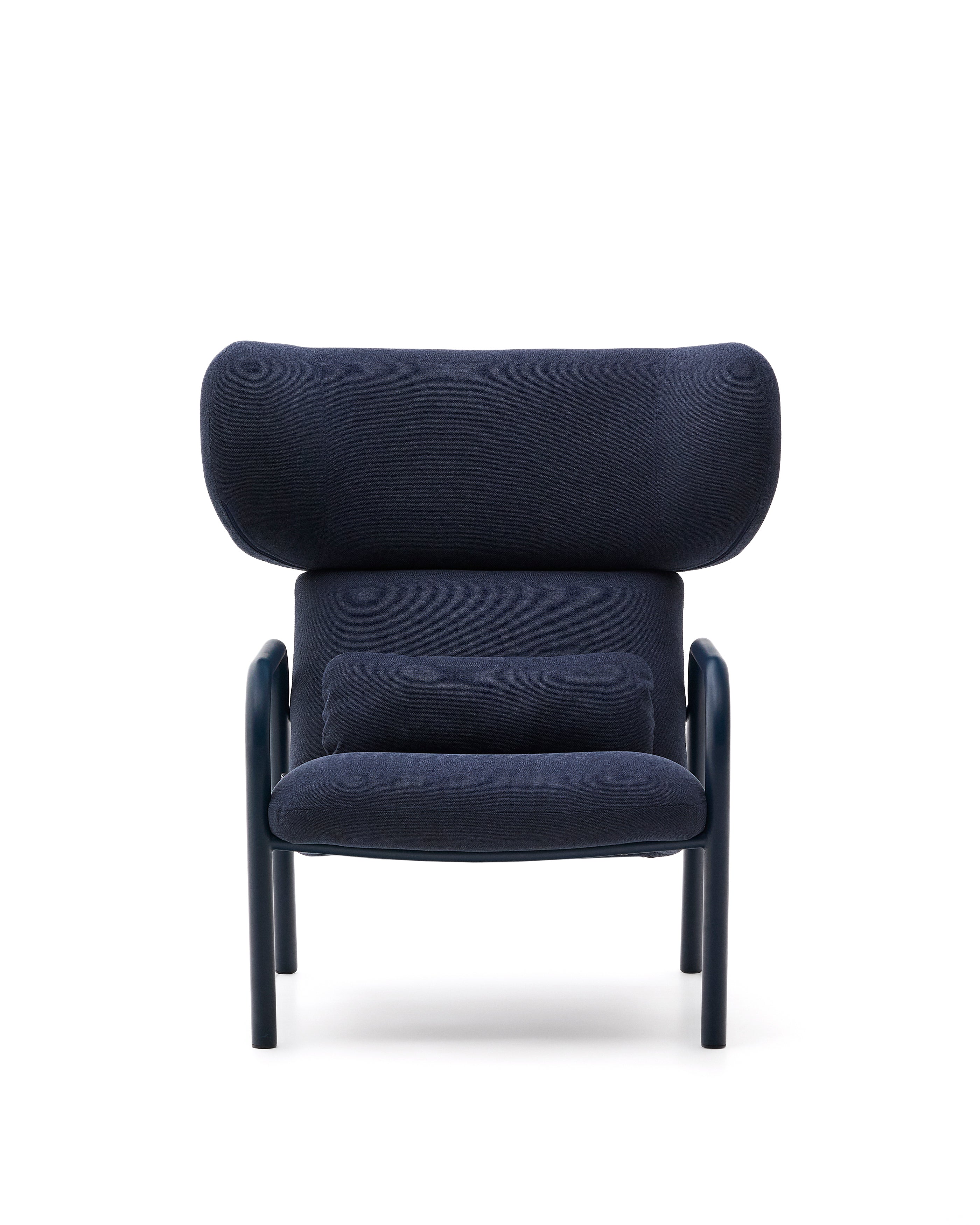 Inari armchair in blue with blue painted steel finish FSC Mix Credit - Product Image