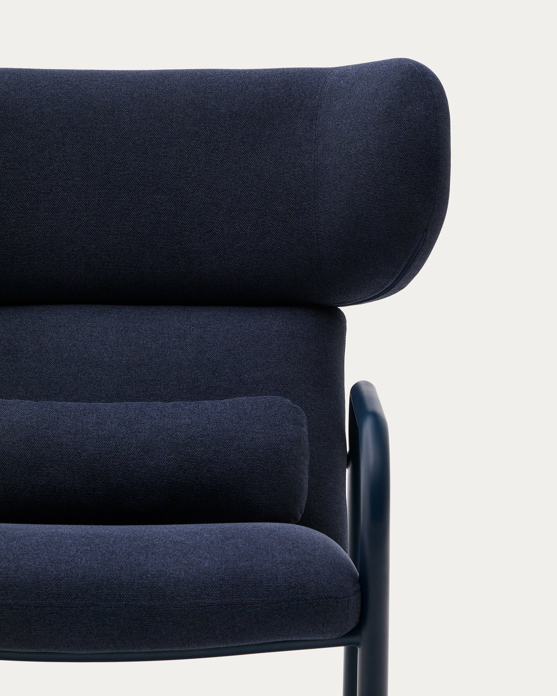 Inari armchair in blue with blue painted steel finish FSC Mix Credit - Detail