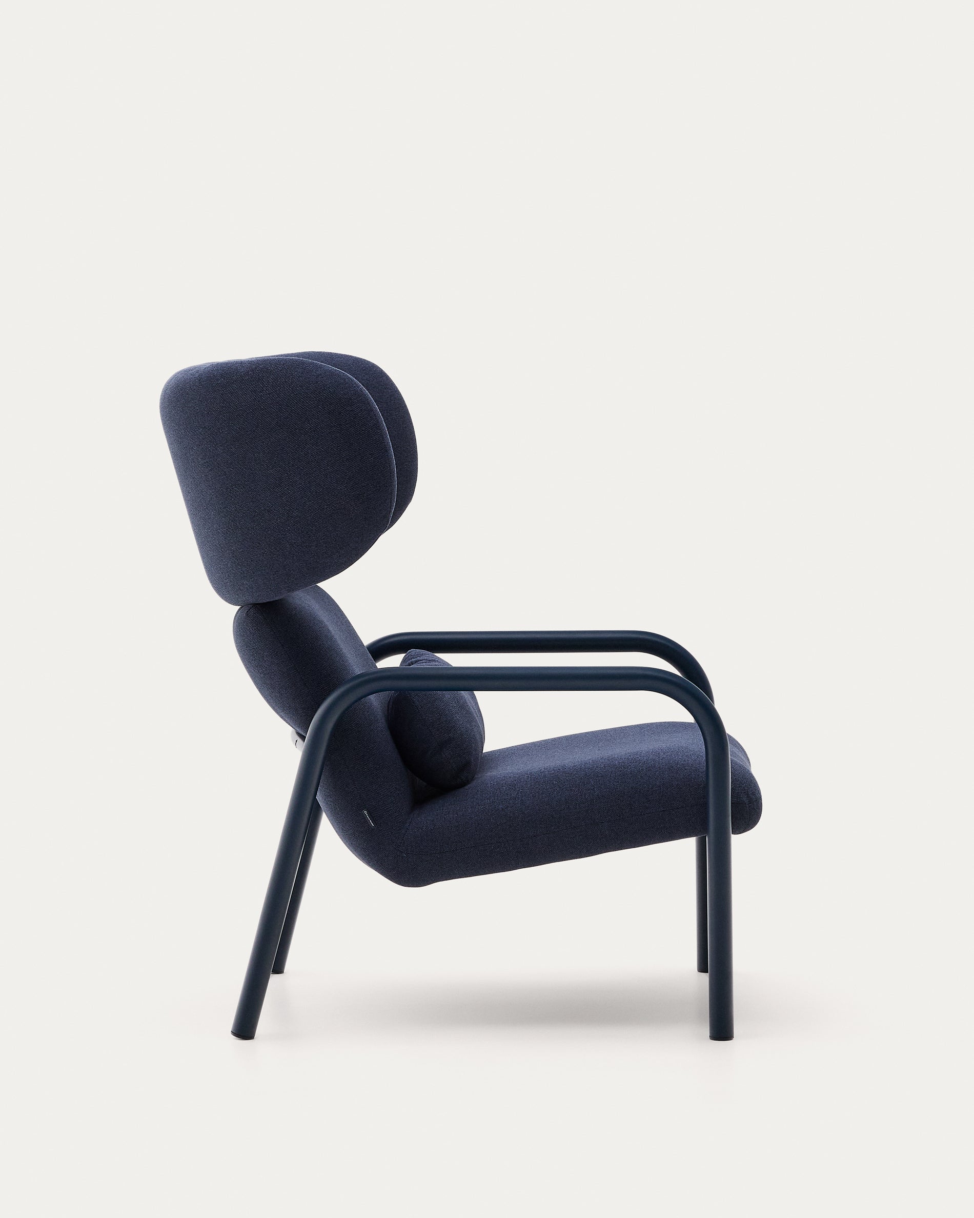Inari armchair in blue with blue painted steel finish FSC Mix Credit - Product View