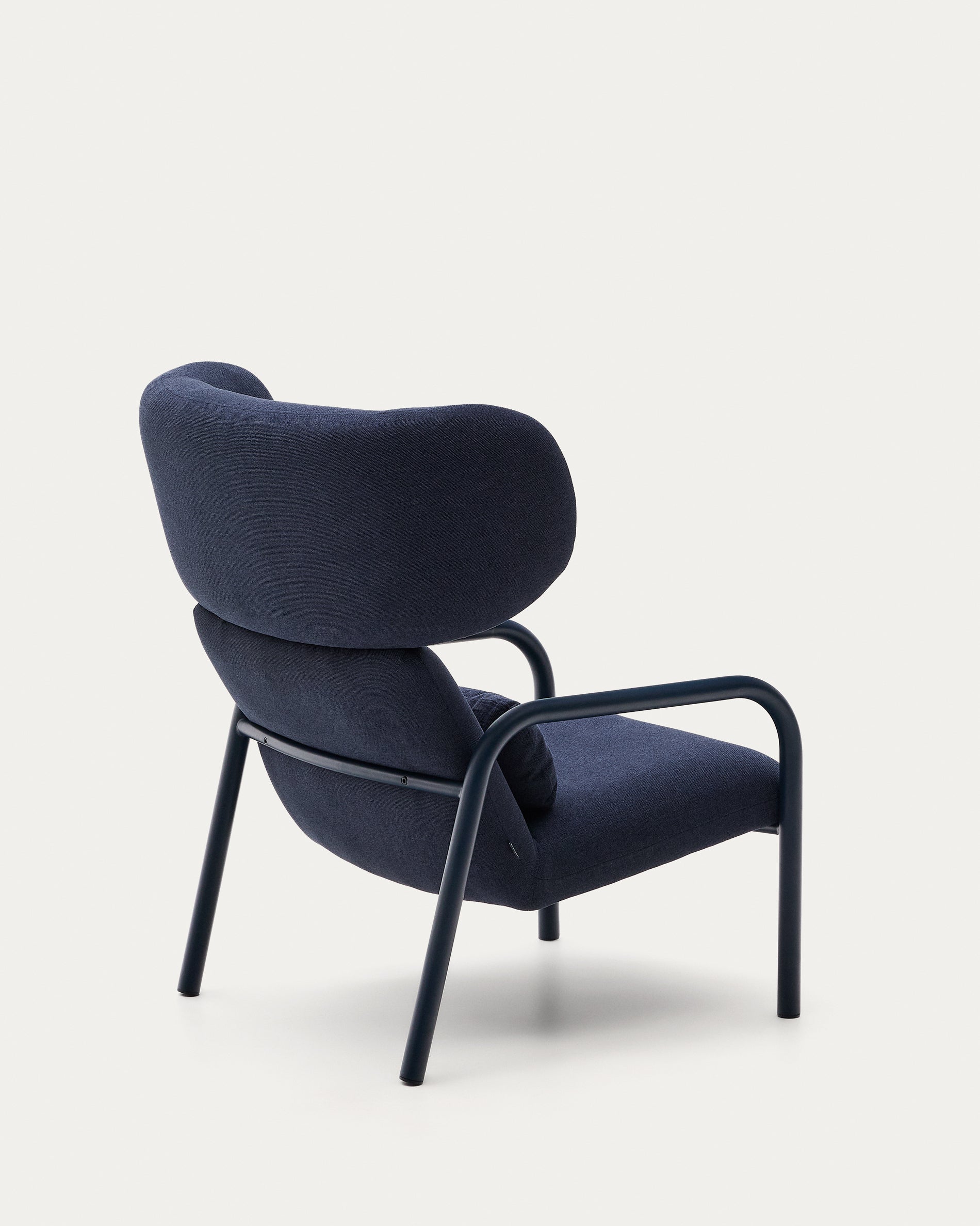 Inari armchair in blue with blue painted steel finish FSC Mix Credit - Product View