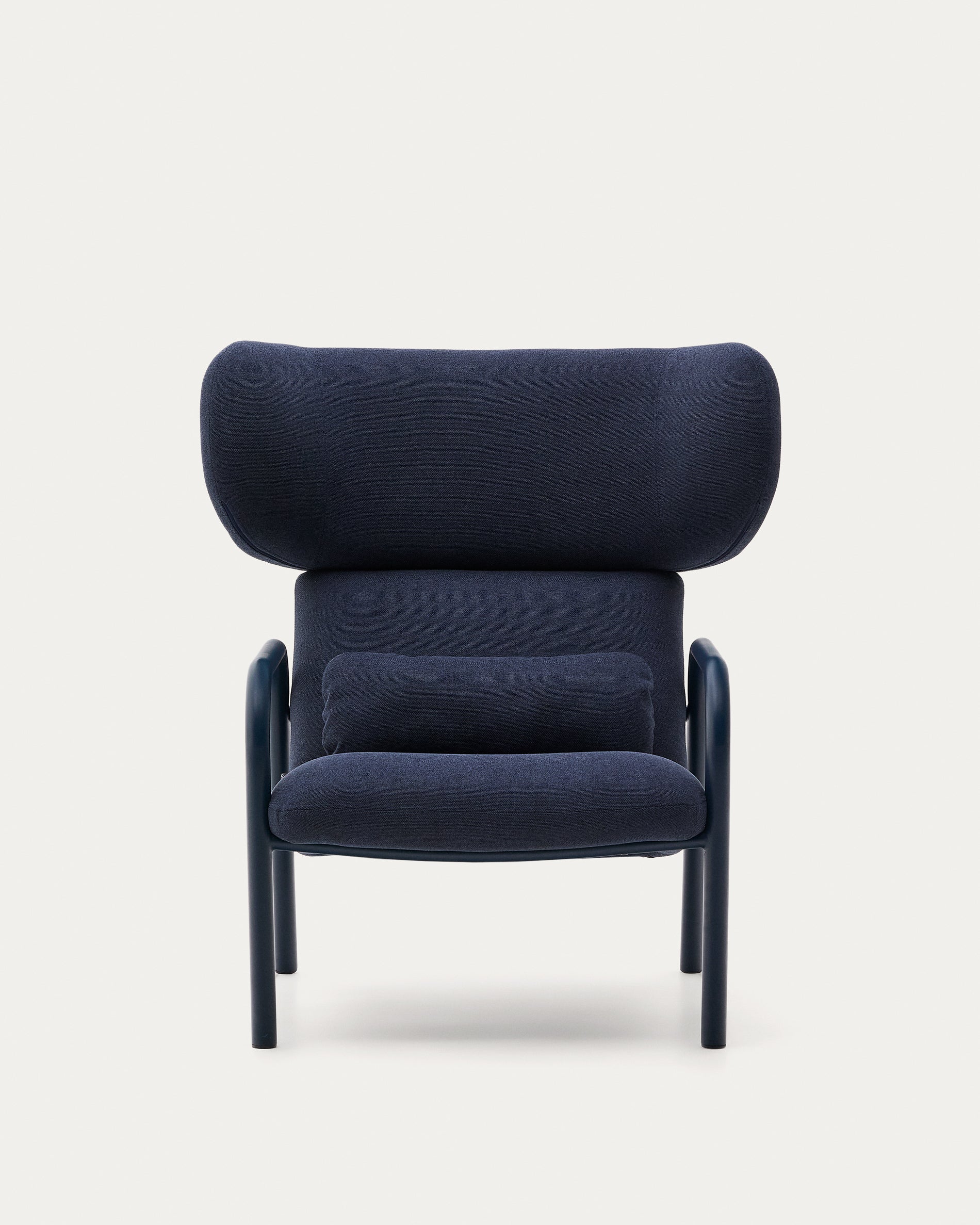 Inari armchair in blue with blue painted steel finish FSC Mix Credit - Product View