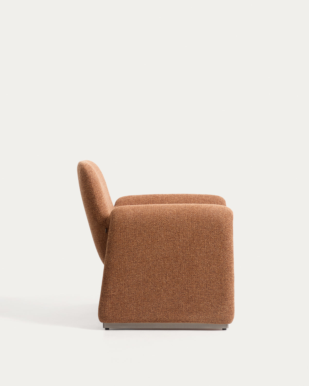 Melvia terracotta chenille armchair - Product View