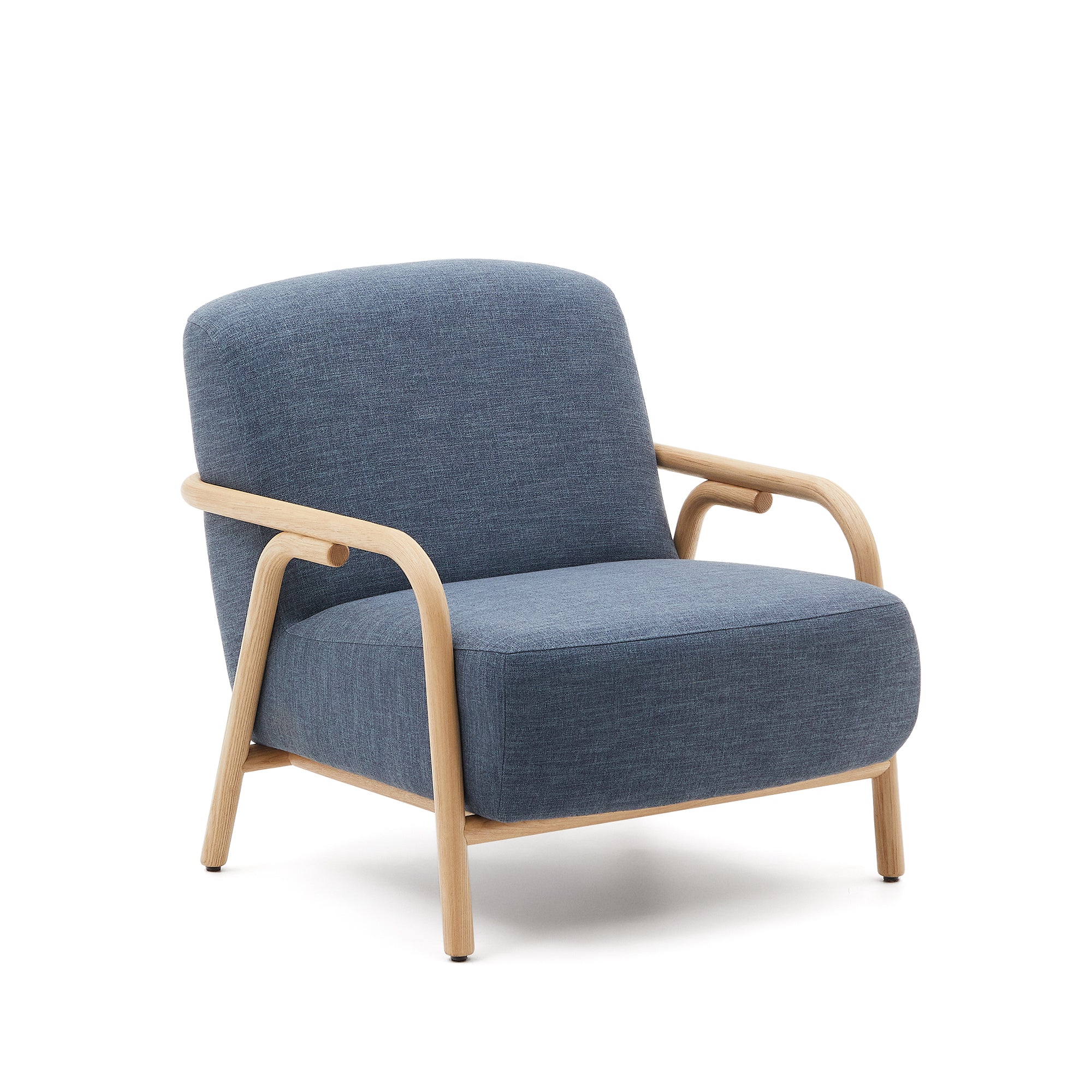Sylo kék fotel, szilárd kőrisfából készült, 100% FSC