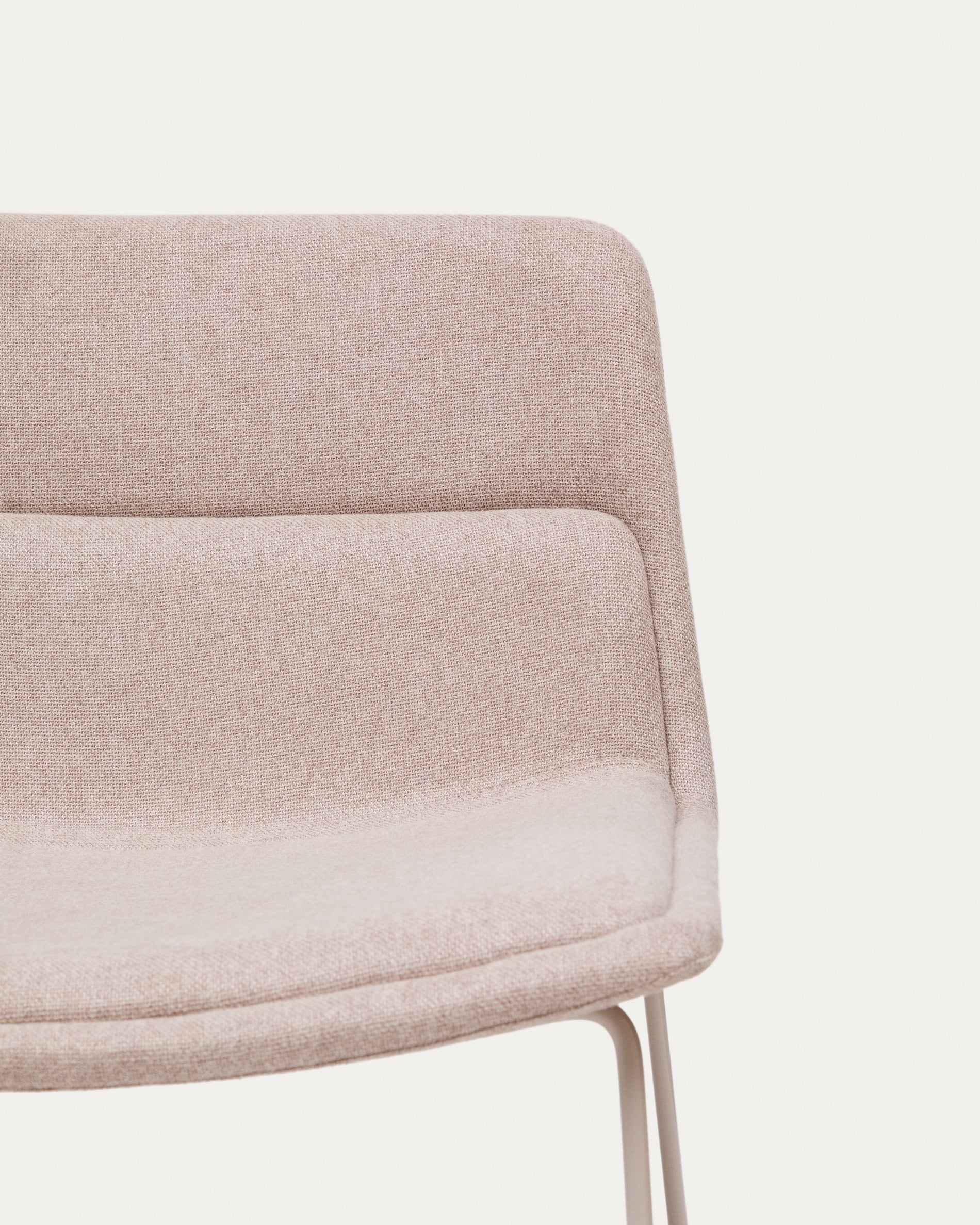 Zahara beige armchair and steel in a beige finish, 100% FSC - Detail