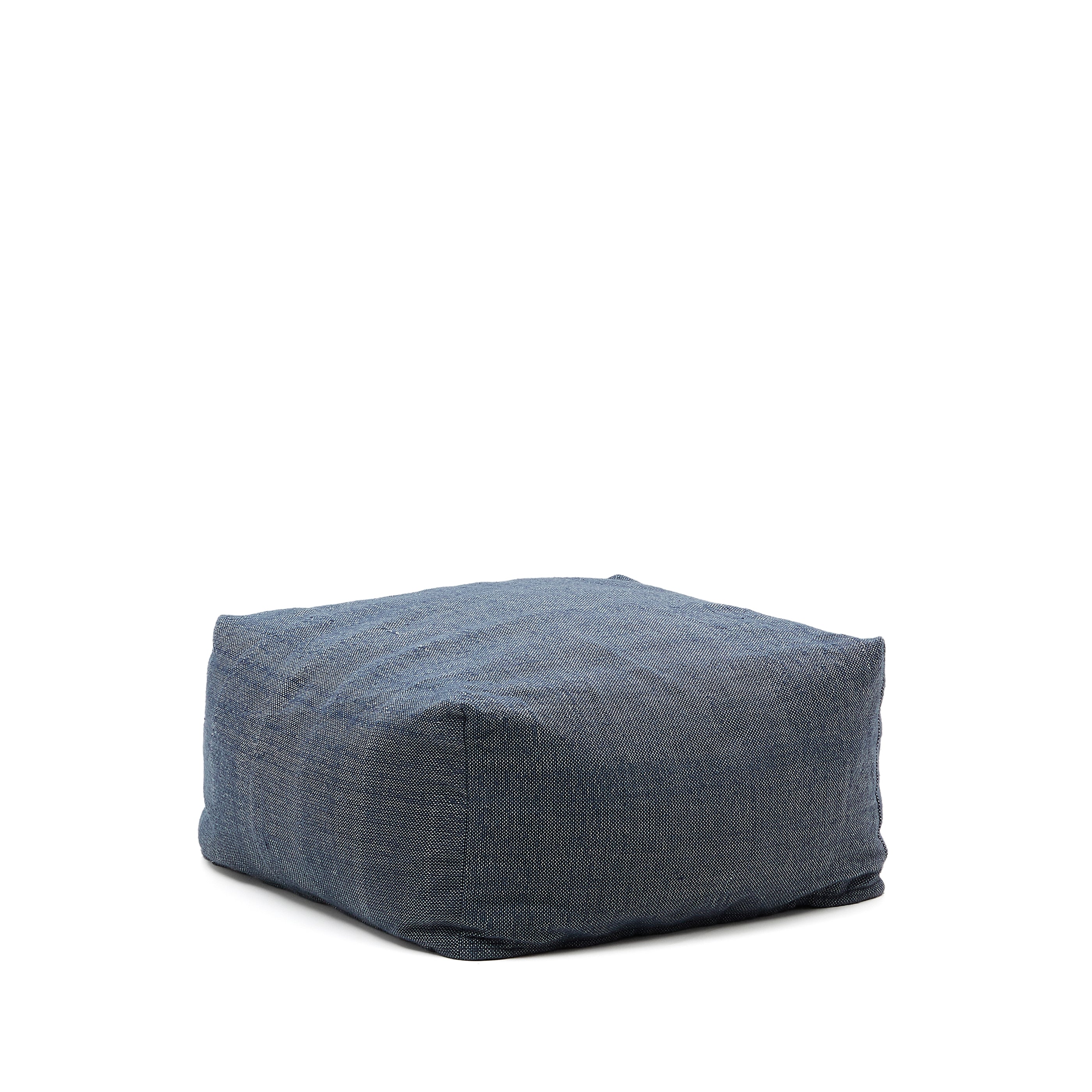 Vedell blue pouffe 100% PET 60 x 60 x 40 cm - Product Image