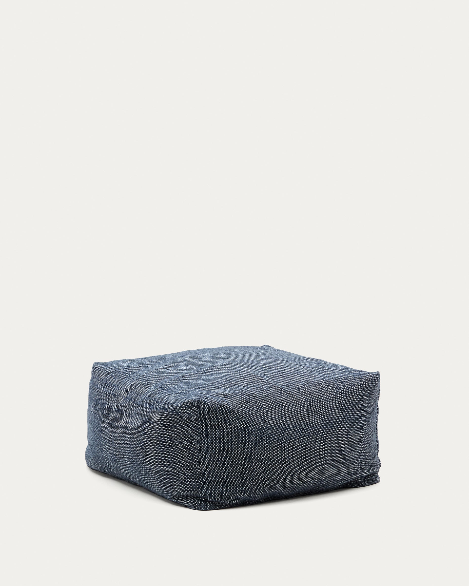 Vedell blue pouffe 100% PET 60 x 60 x 40 cm - Product View