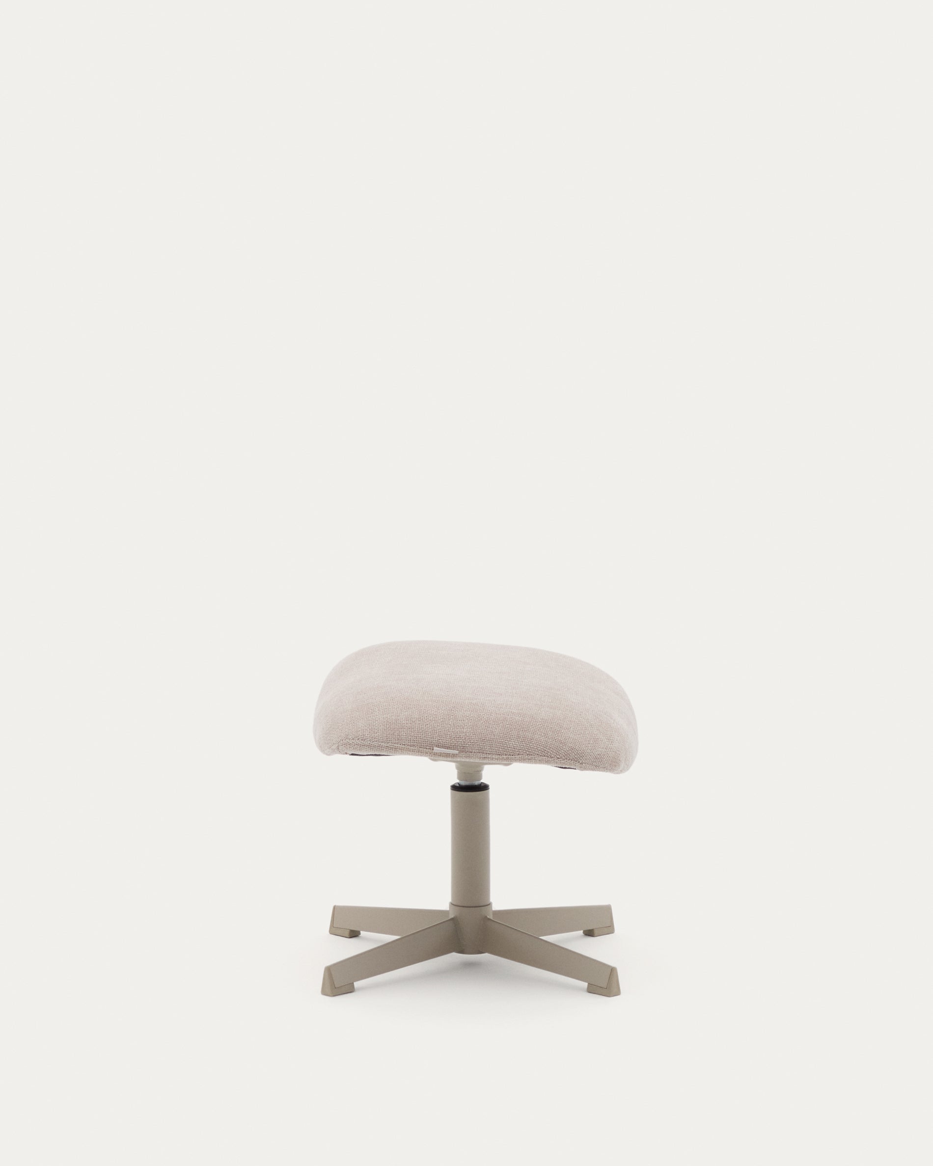 Jaspe beige footrest with grey-finished metal, FSC 100% - Product View