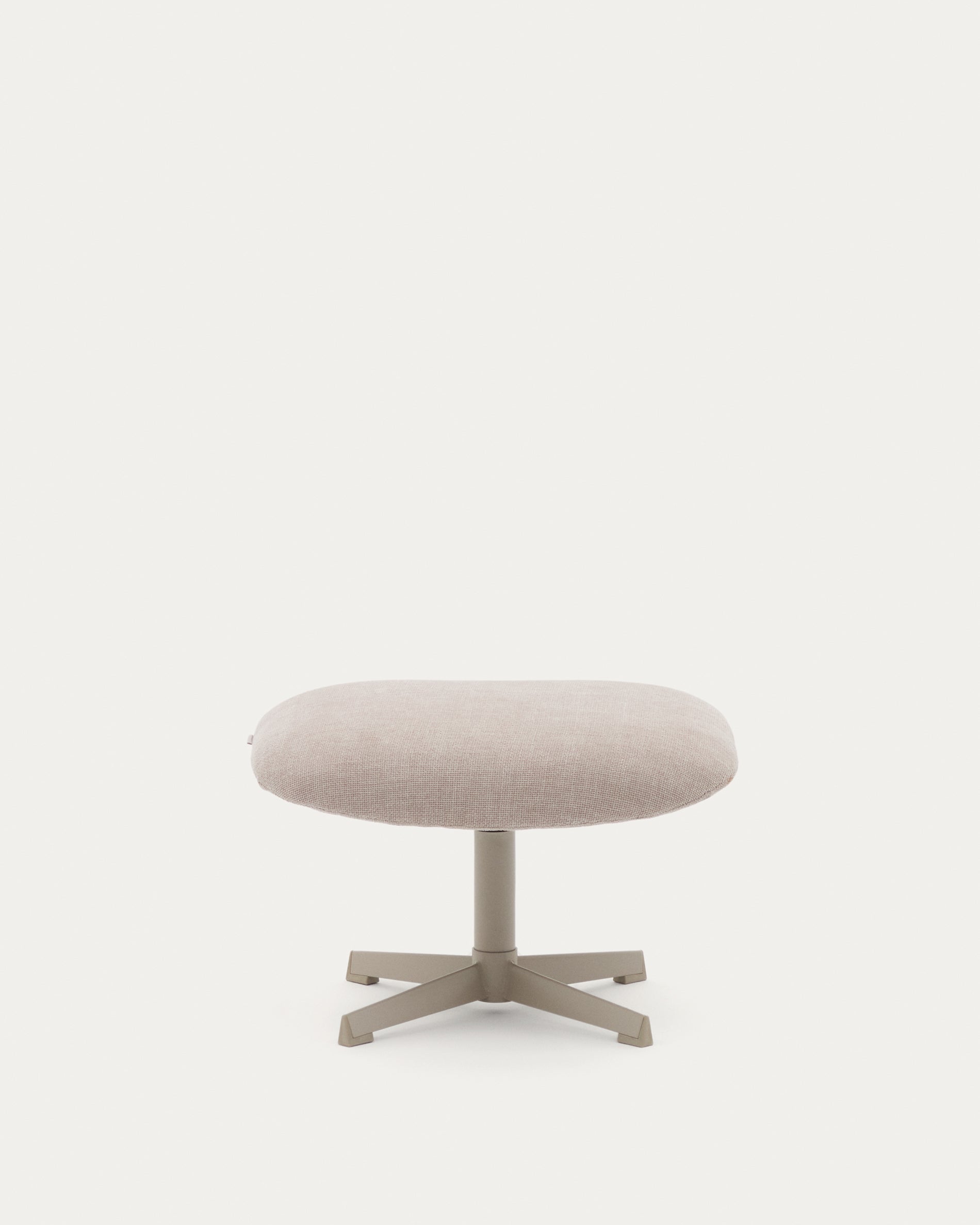 Jaspe beige footrest with grey-finished metal, FSC 100% - Product View