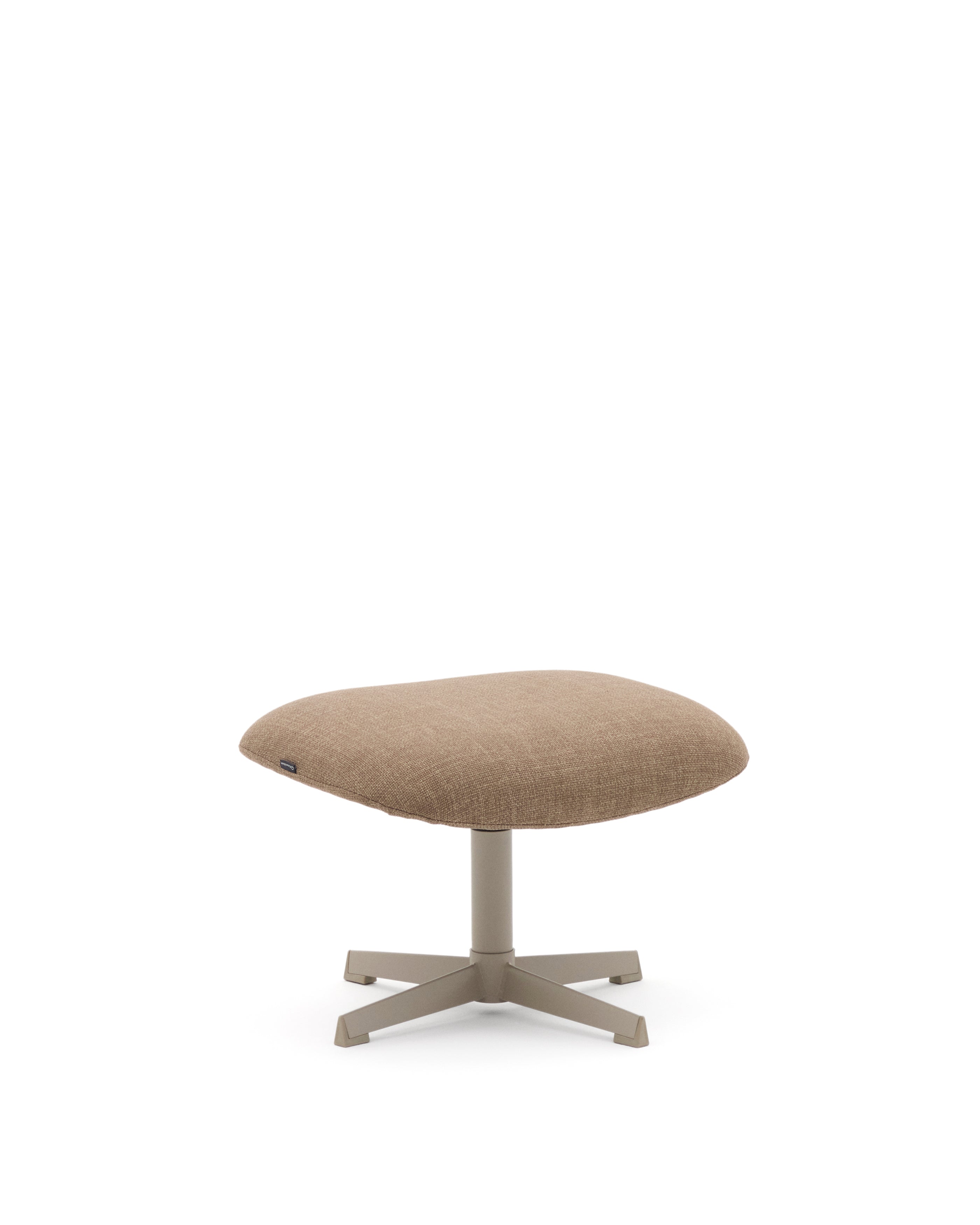 Jaspe light brown footrest with grey-finished metal, FSC 100% - Product Image