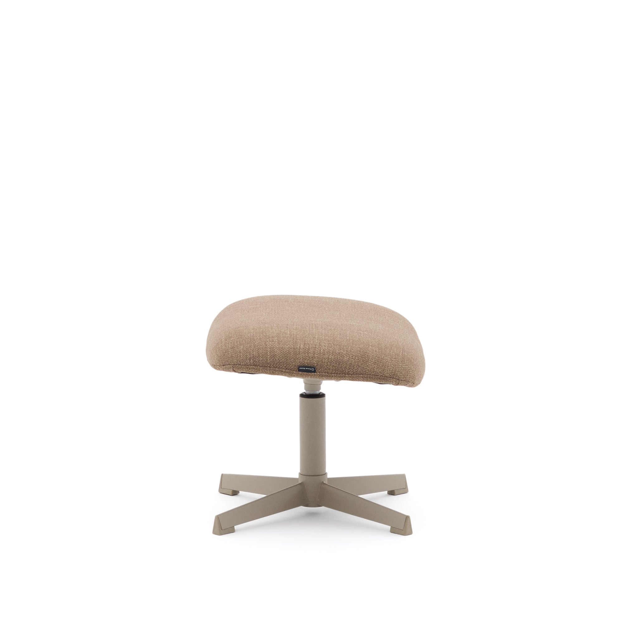Jaspe light brown footrest with grey-finished metal, FSC 100% - Product Image