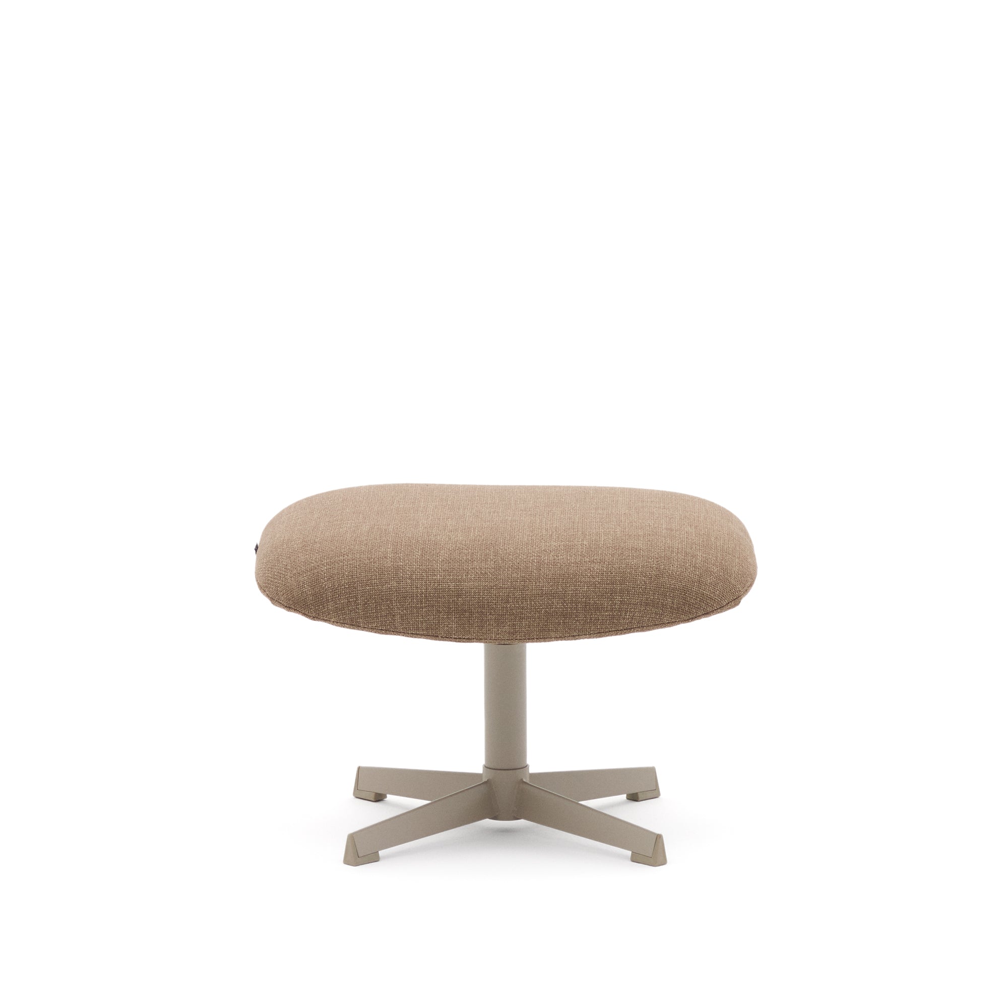 Jaspe light brown footrest with grey-finished metal, FSC 100% - Product Image