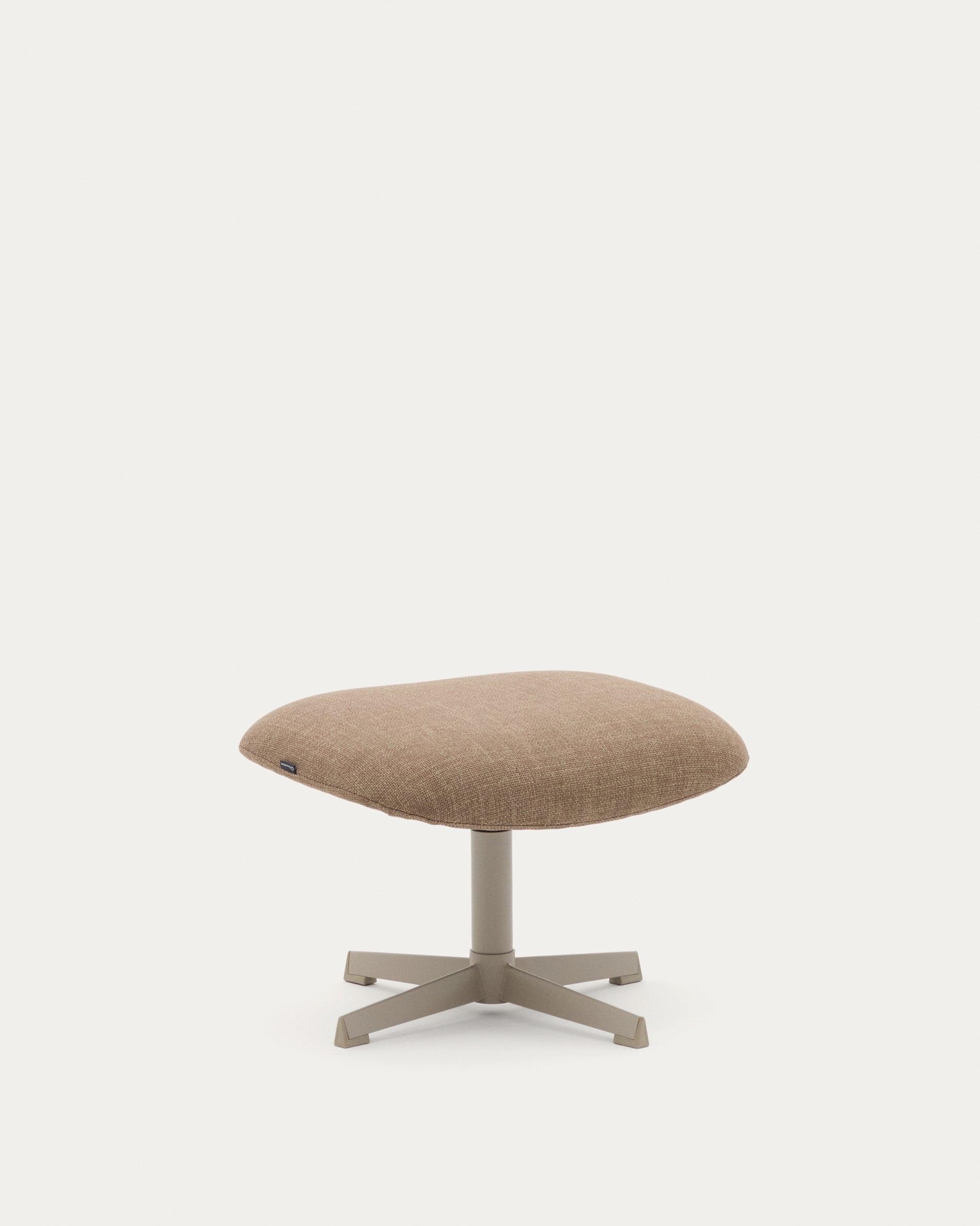 Jaspe light brown footrest with grey-finished metal, FSC 100% - Product View