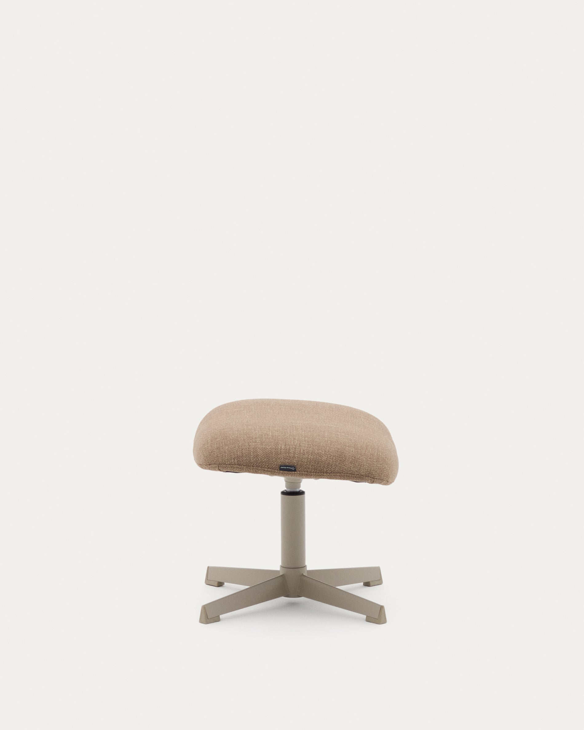 Jaspe light brown footrest with grey-finished metal, FSC 100% - Product View