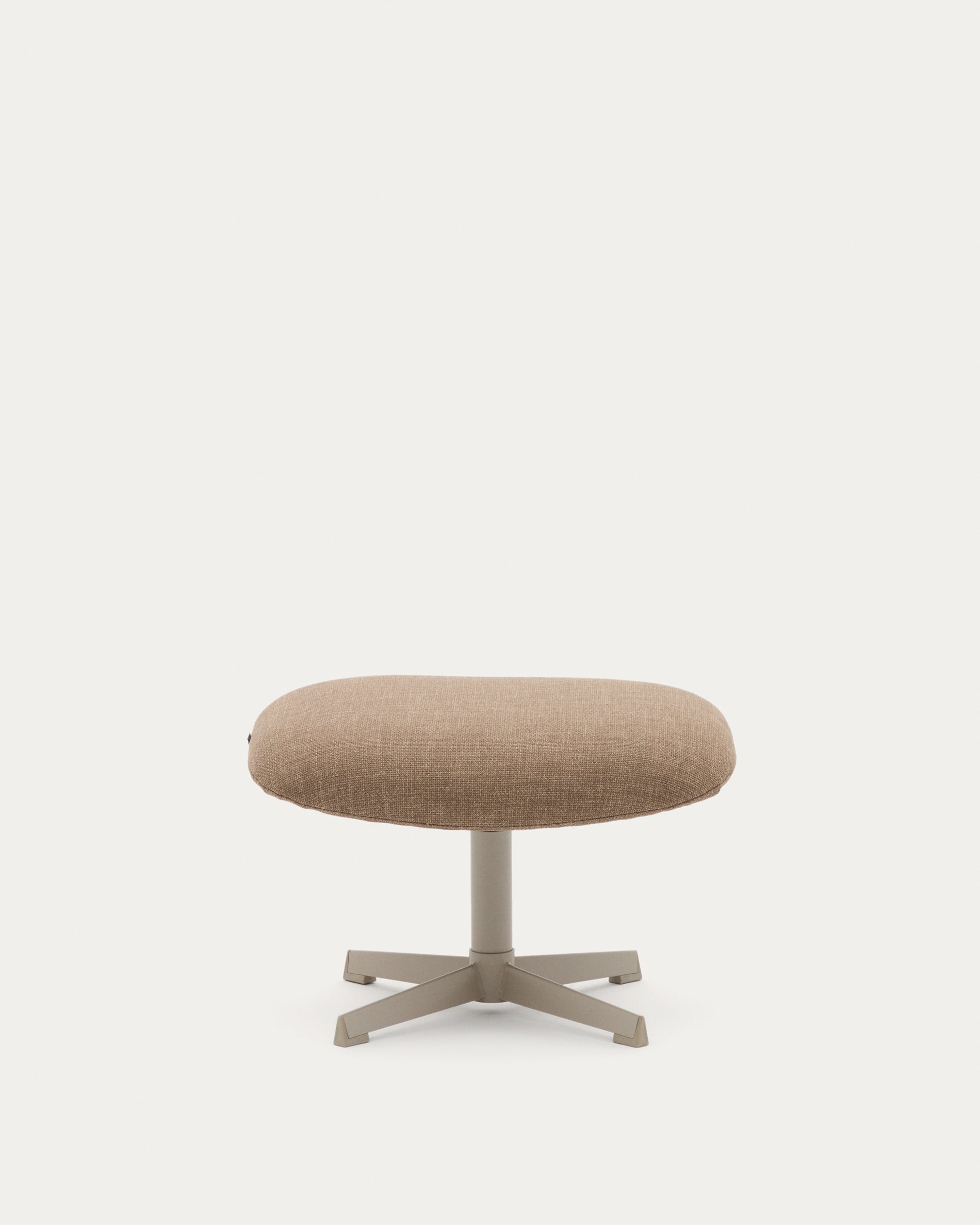 Jaspe light brown footrest with grey-finished metal, FSC 100% - Product View