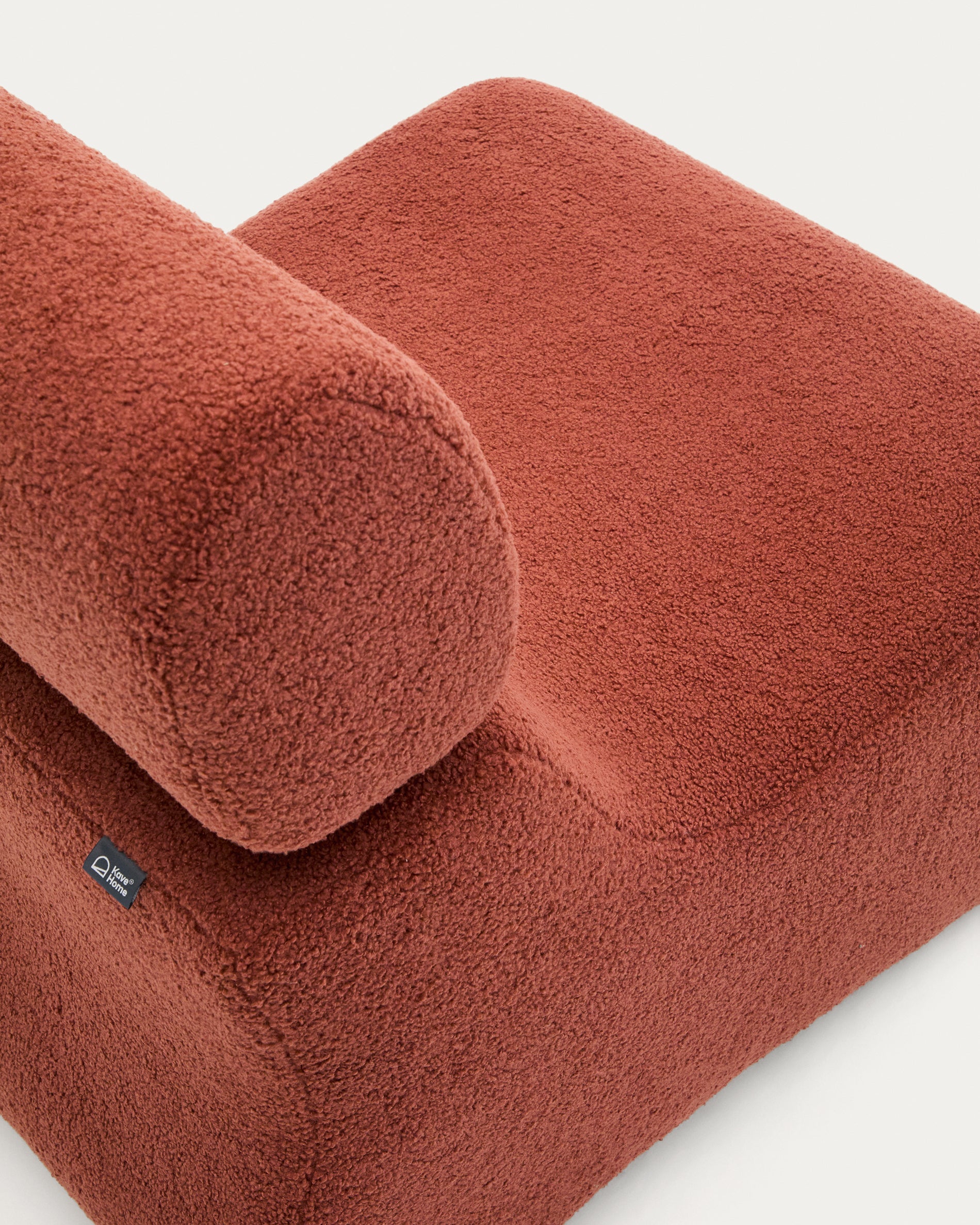 Club terracotta bouclé armchair - Detail