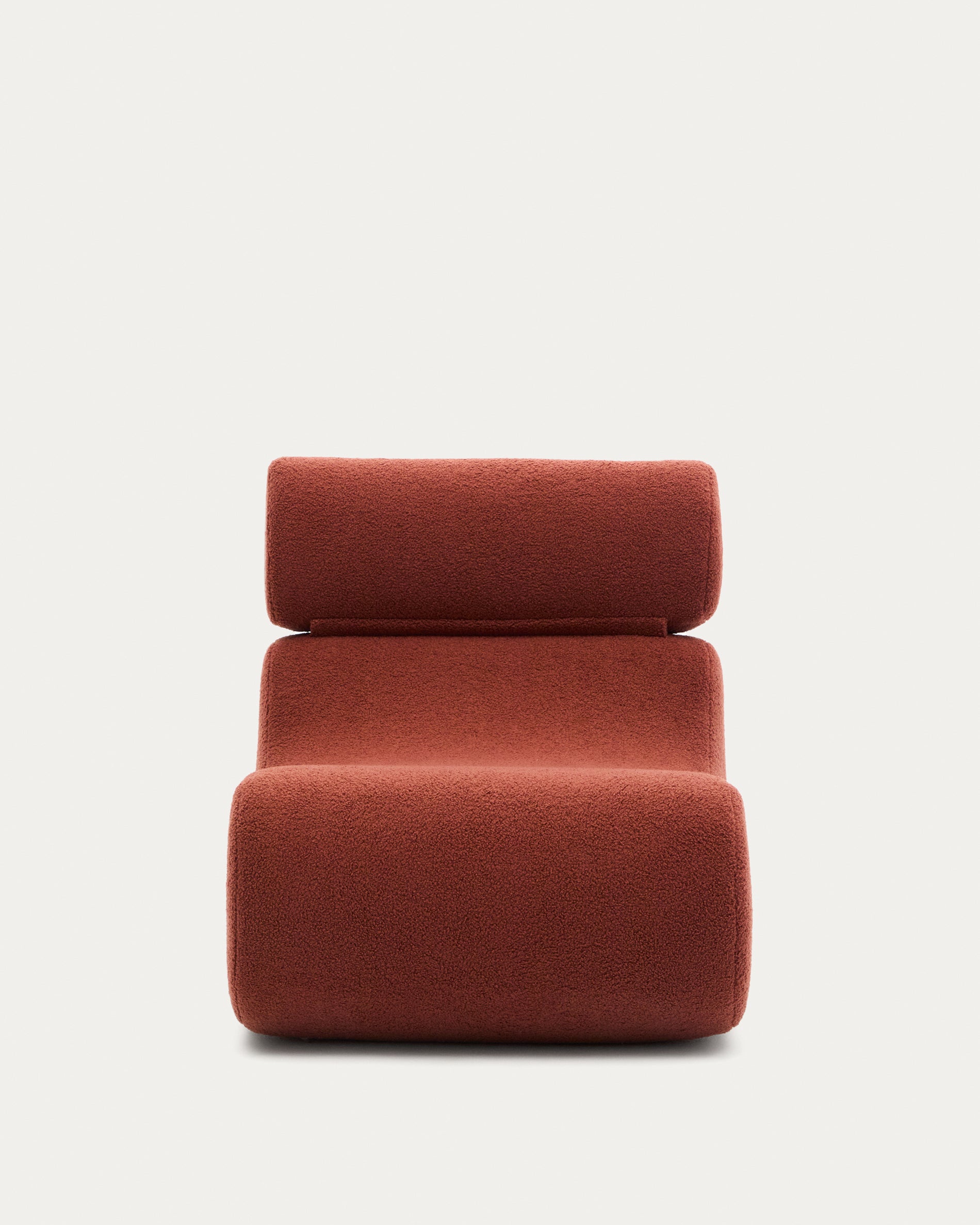 Club terracotta bouclé armchair - Product View