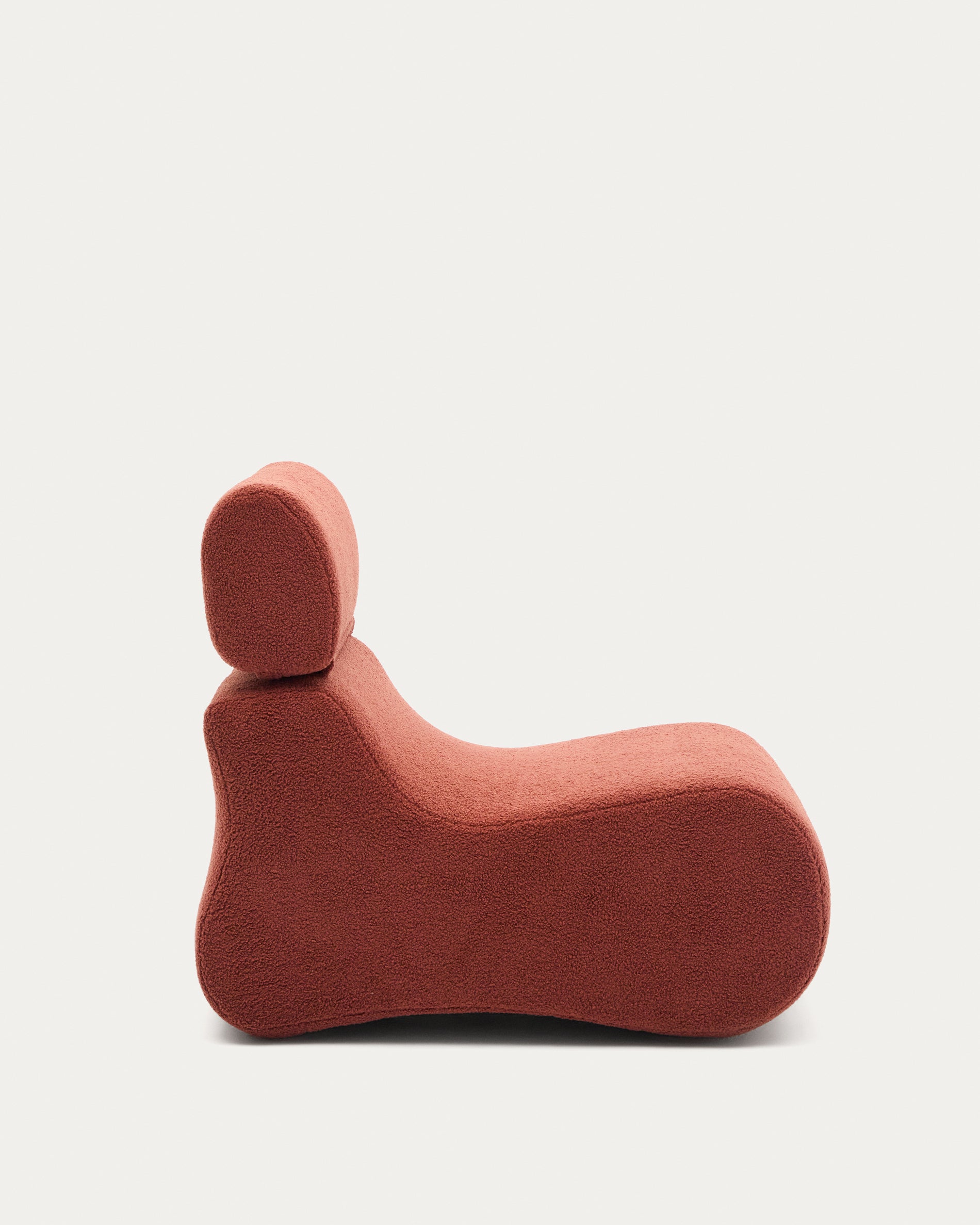 Club terracotta bouclé armchair - Product View