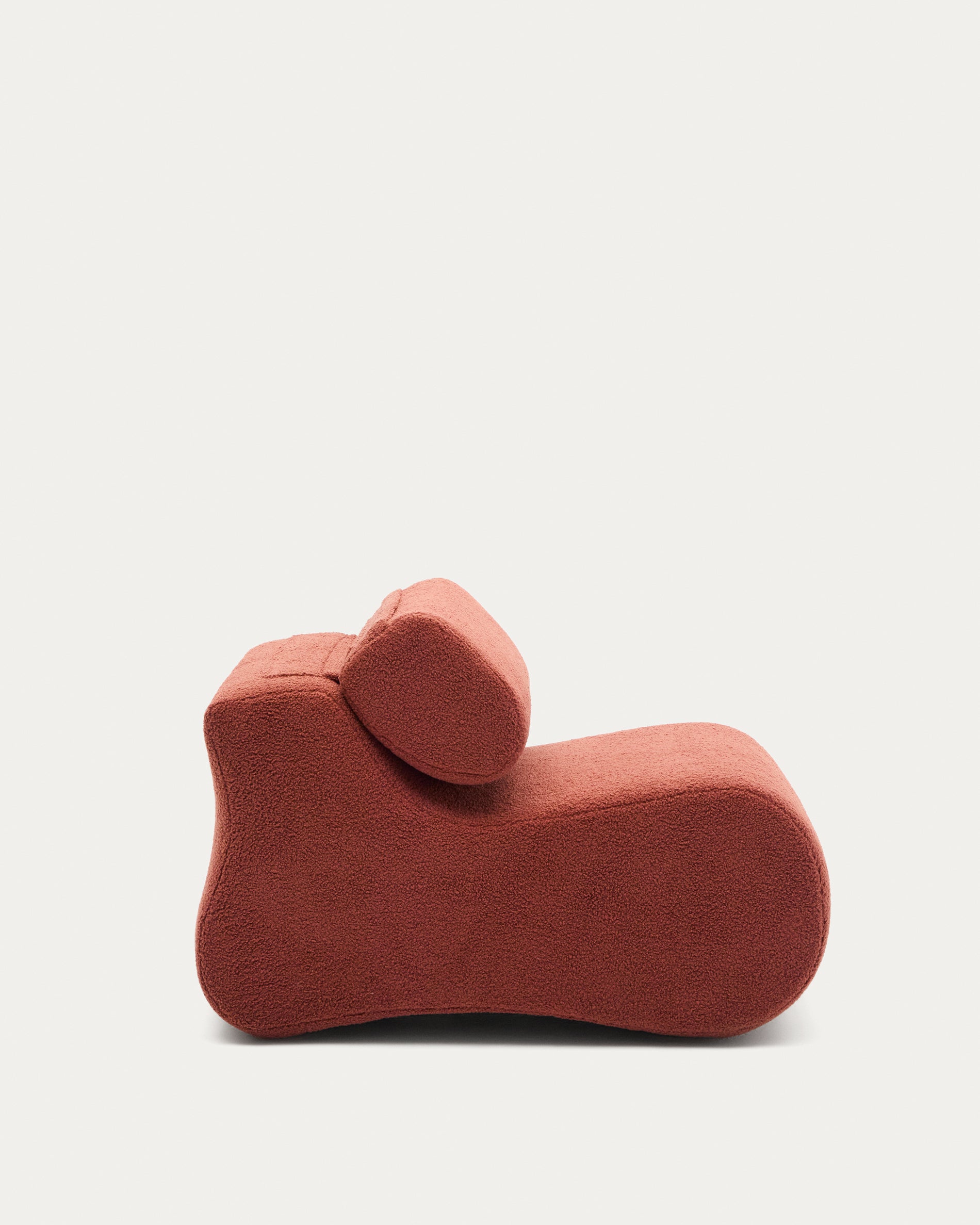 Club terracotta bouclé armchair - Product View
