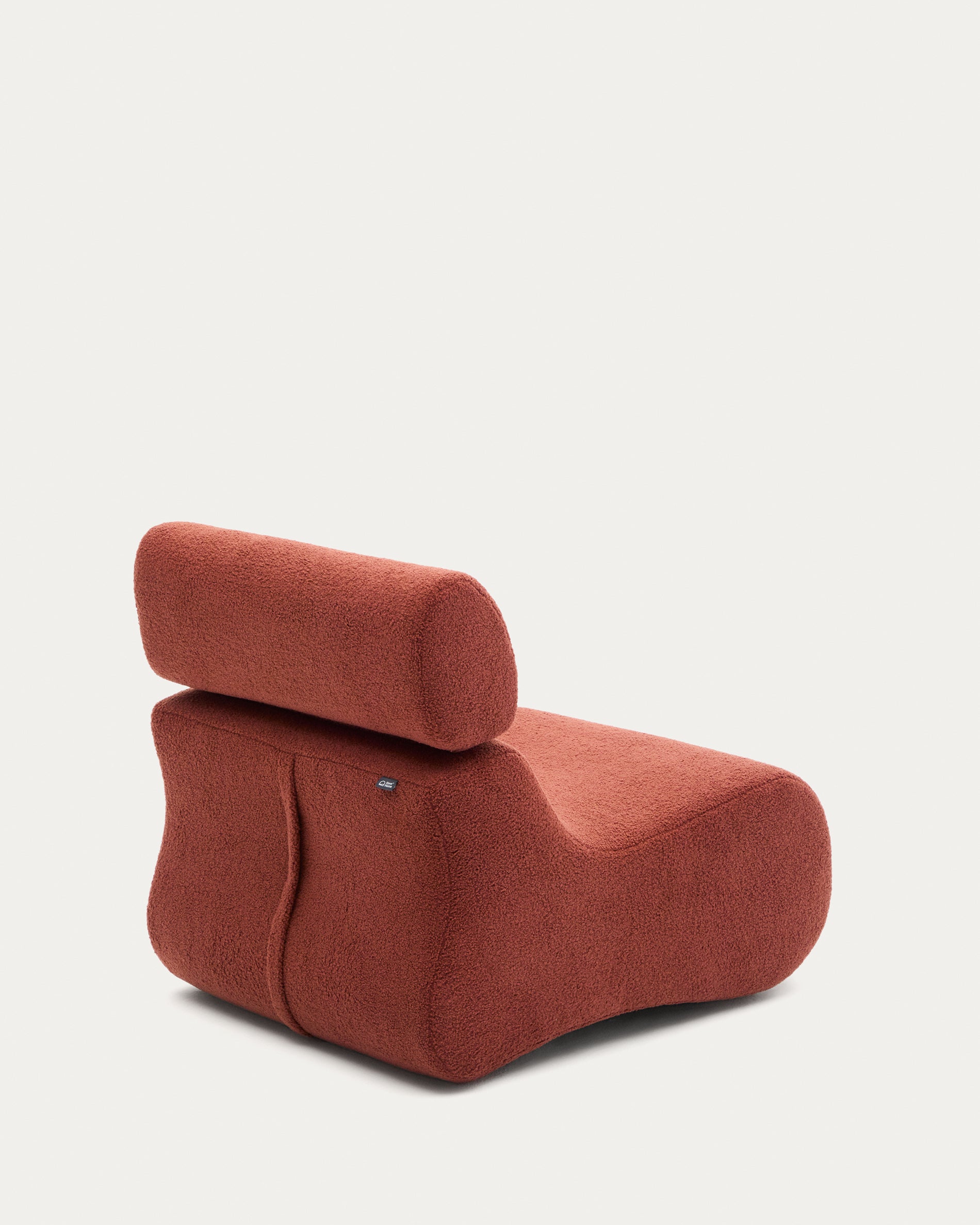 Club terracotta bouclé armchair - Product View