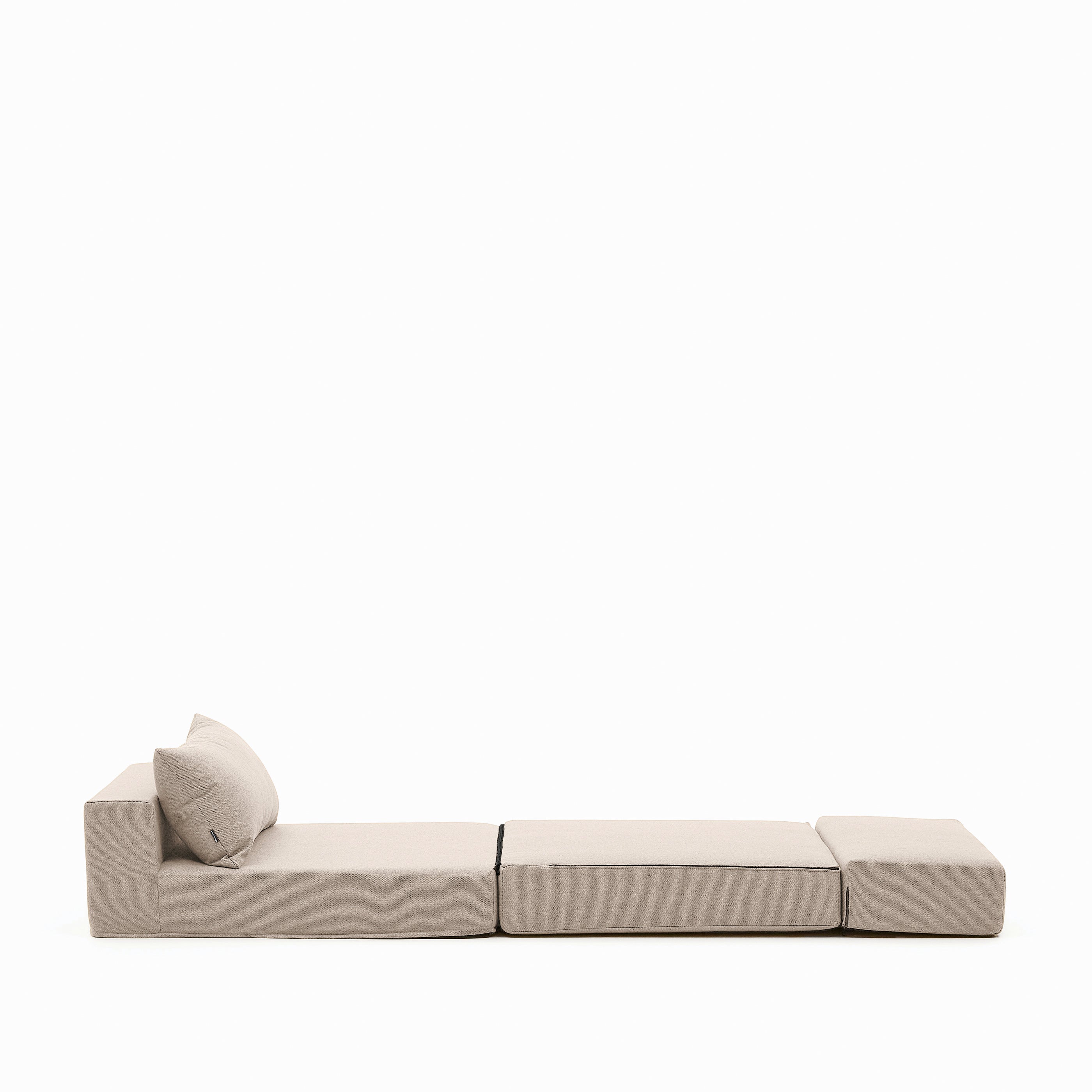 Arty beige, convertible pouffe/bed 70 x 89 (200) cm - Product Image