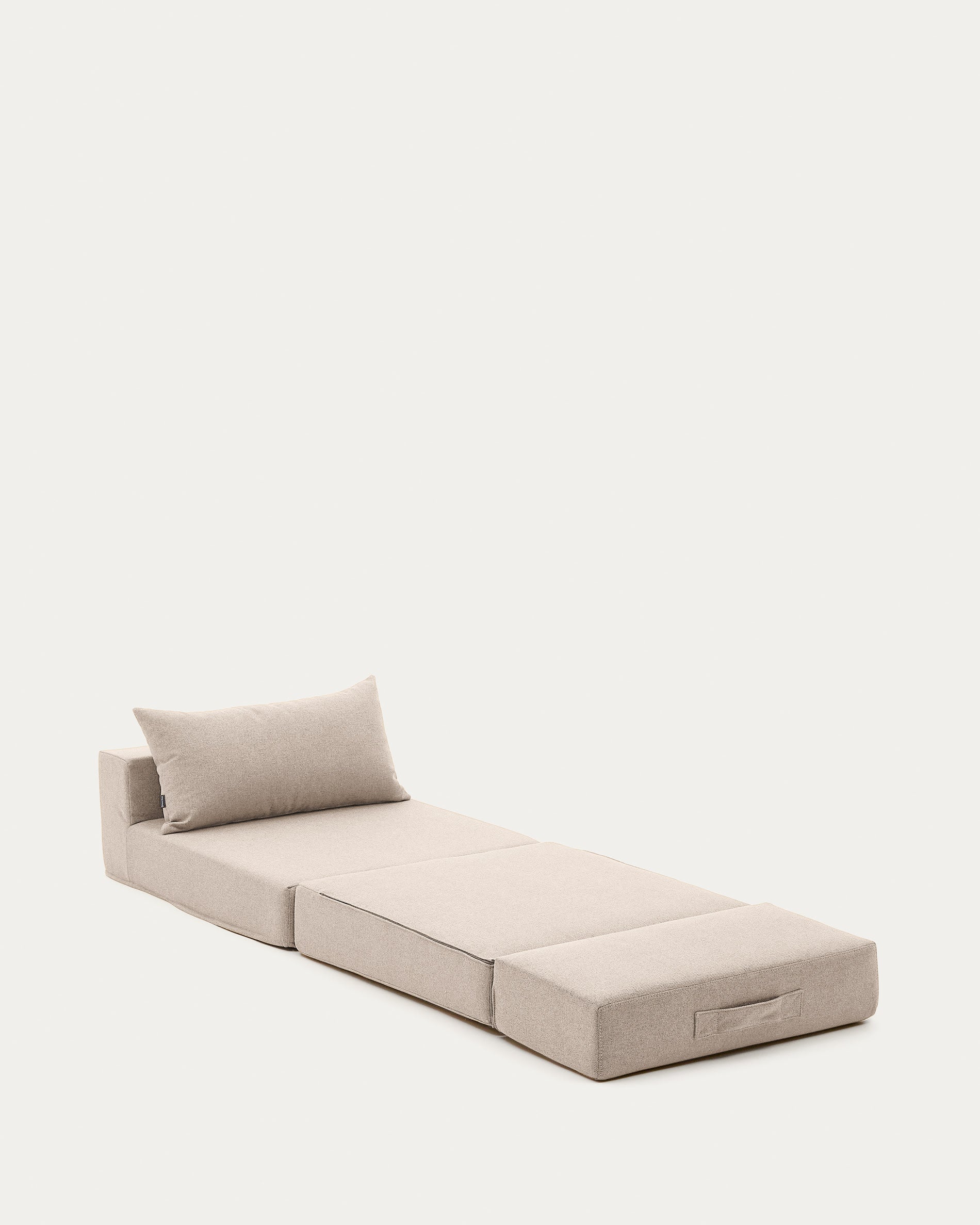 Arty beige, convertible pouf/bed 70 x 89 (200) cm