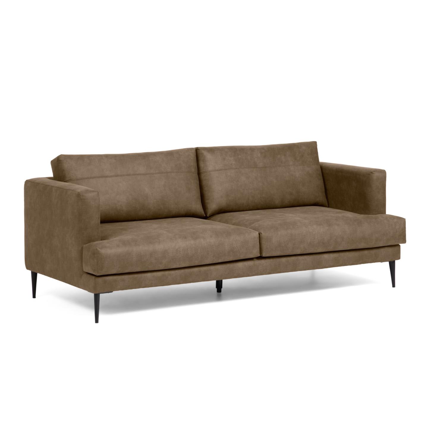 Tanya 2-person sofa in dark brown, 183 cm