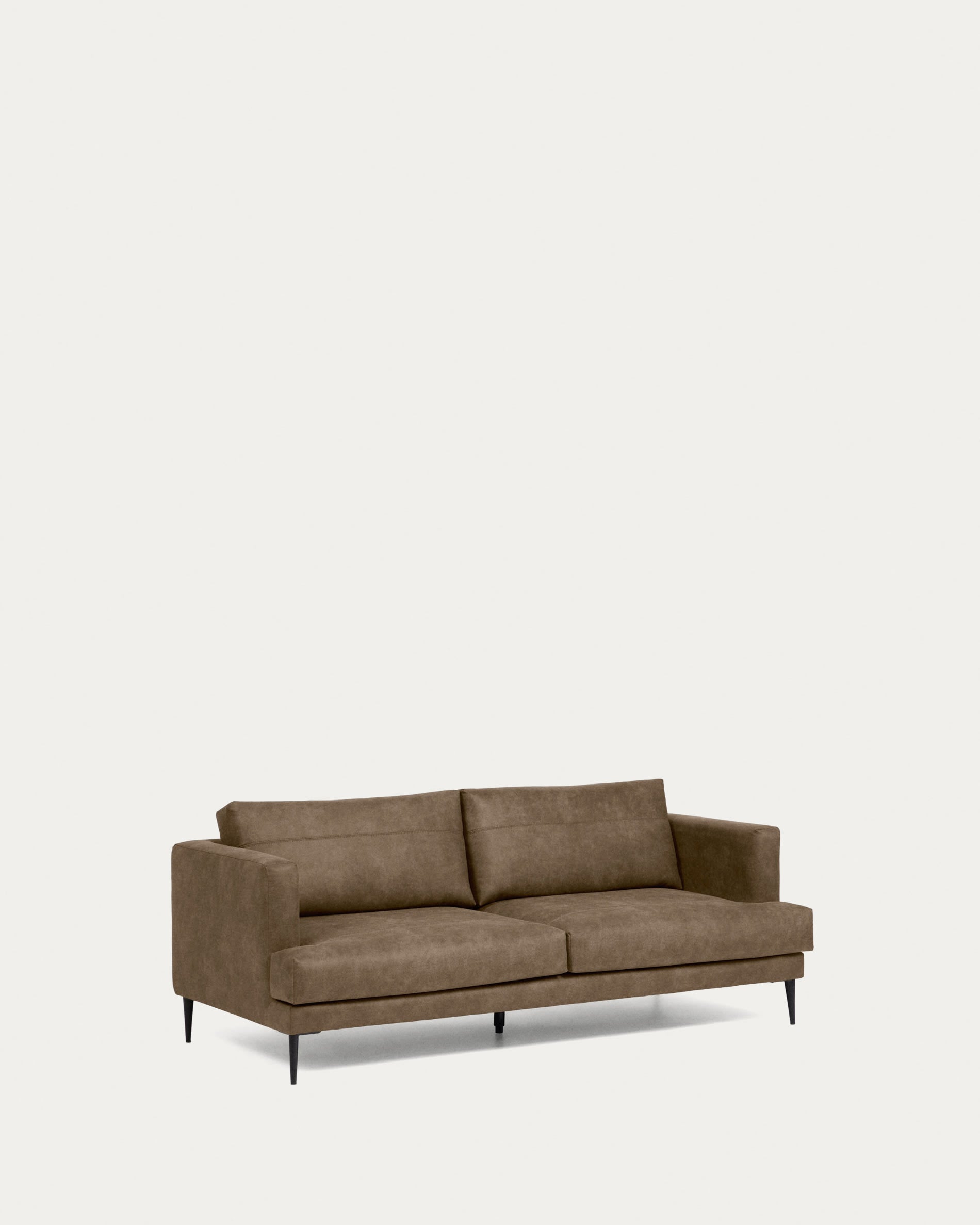 Tanya 2-person sofa in dark brown, 183 cm