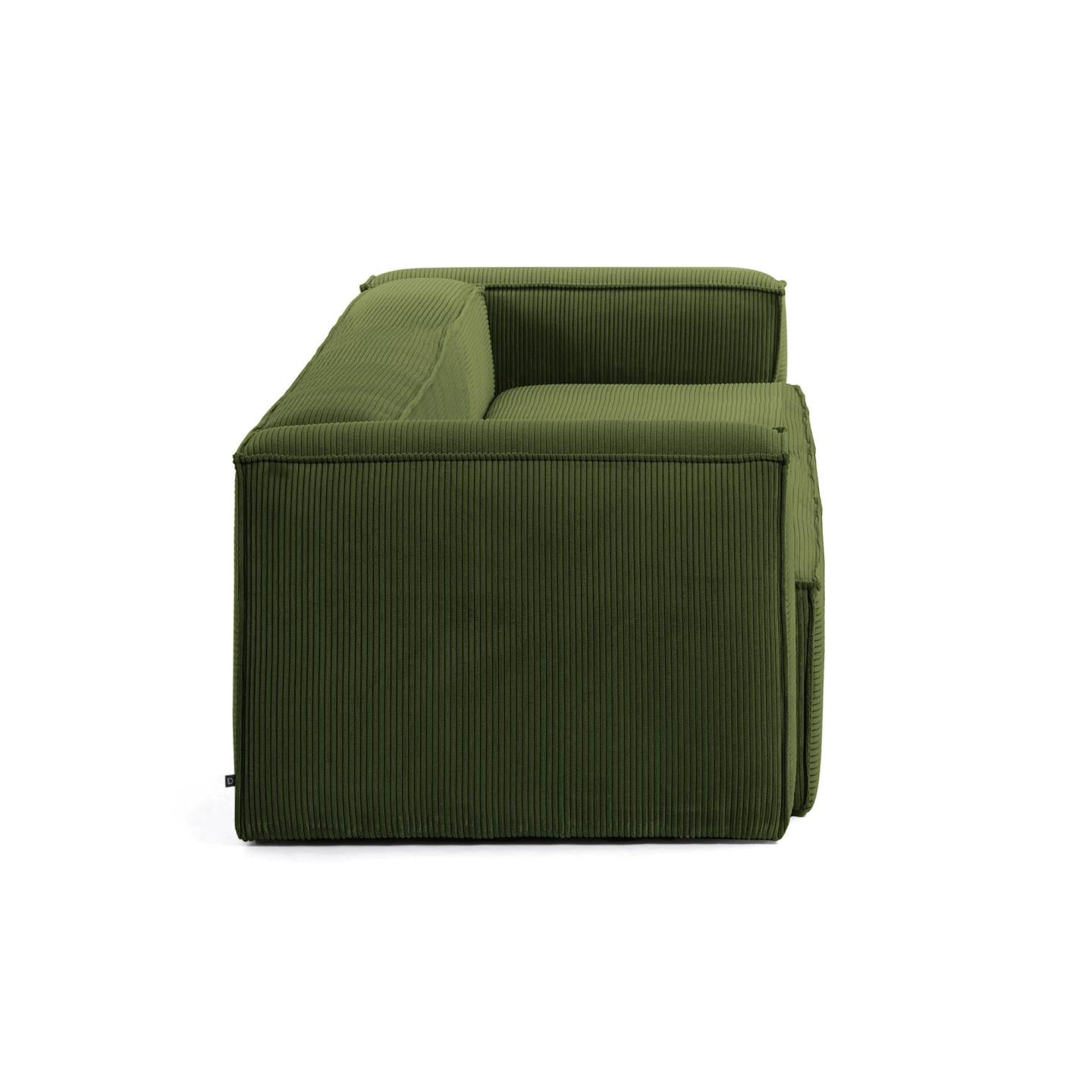Blok 3-seater sofa in green thick corduroy 240cm FSC Mix Credit - Product Image