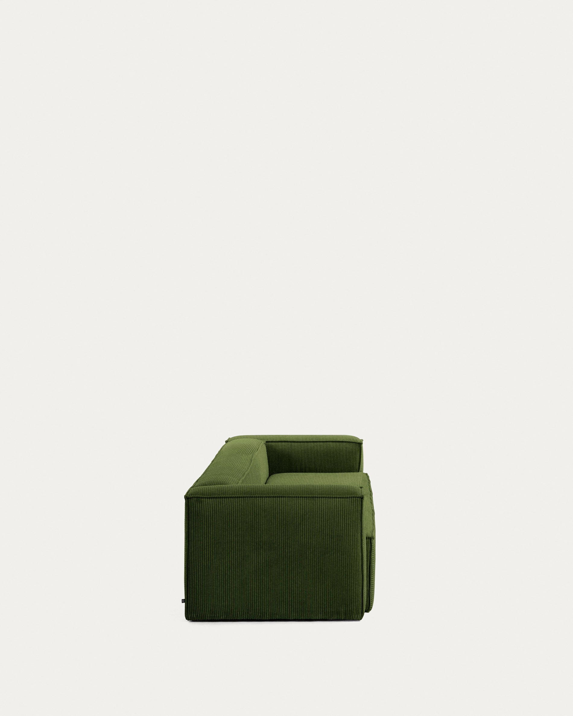 Blok 3-seater sofa in green thick corduroy 240cm FSC Mix Credit - Product View