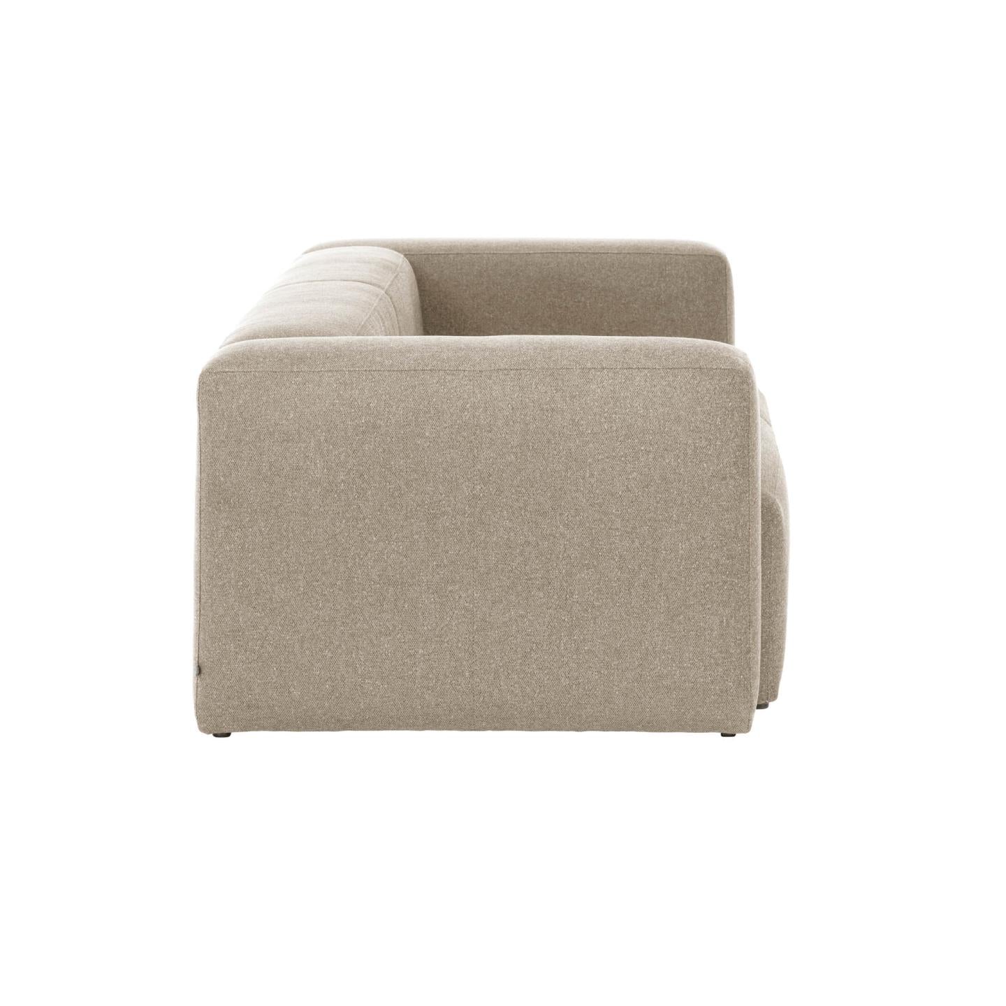 Blok 2-seater beige chenille sofa 210cm FSC Mix Credit - Product Image