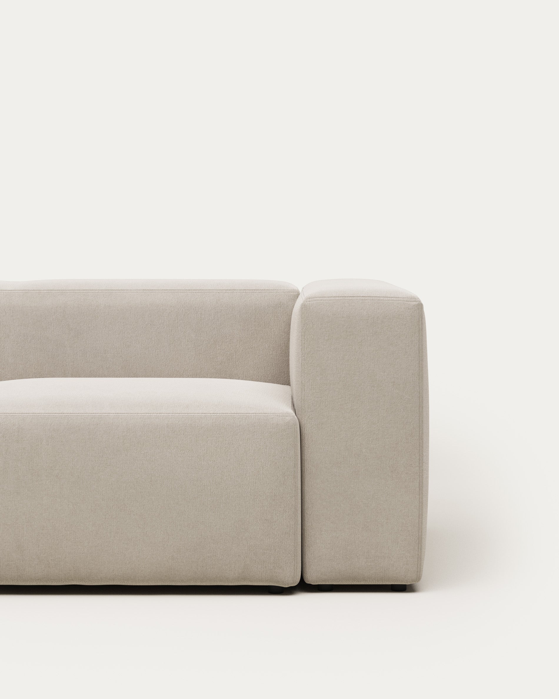 Blok 2-seater beige chenille sofa 210cm FSC Mix Credit - Detail