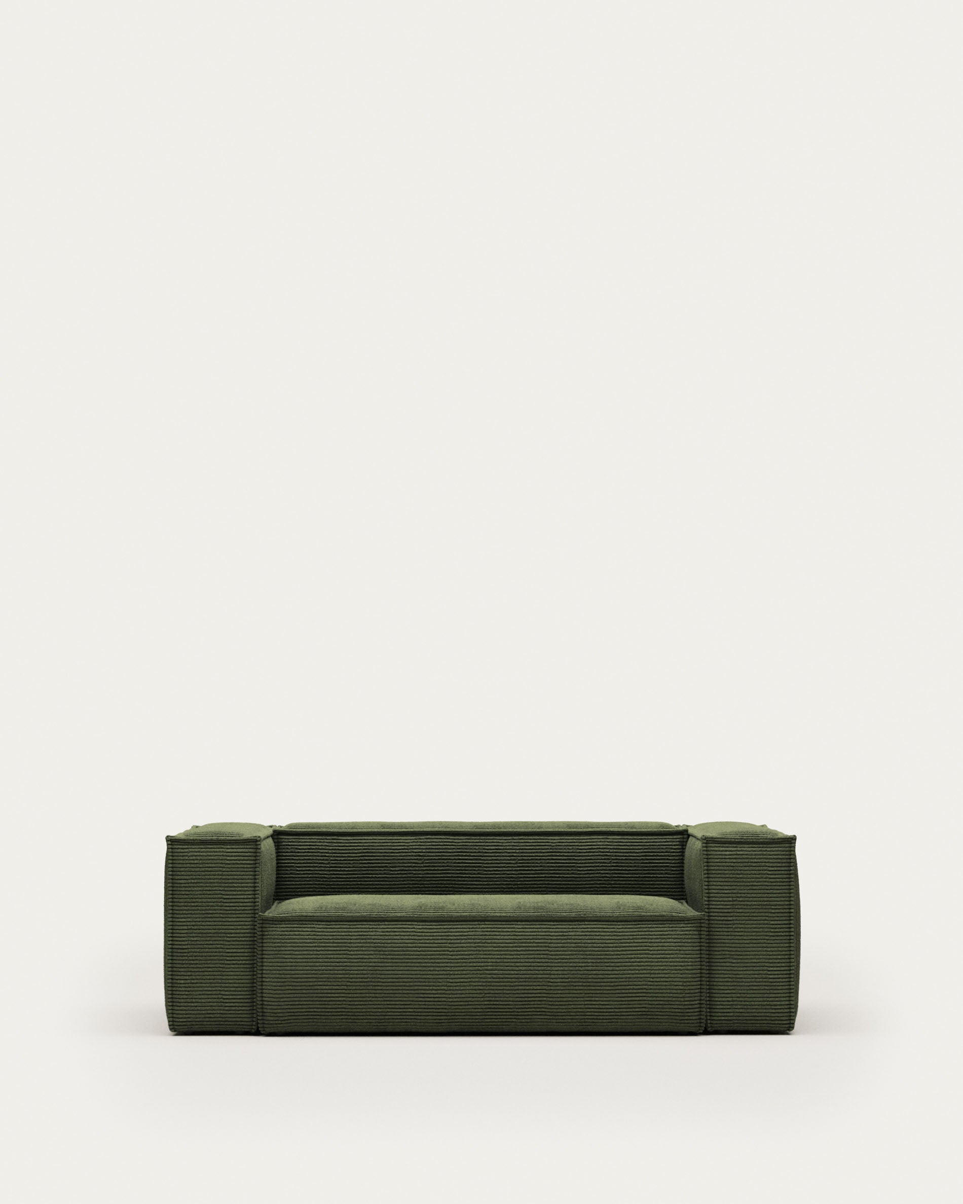 Blok 2-seater sofa in green thick corduroy 210cm FSC Mix Credit - Product View