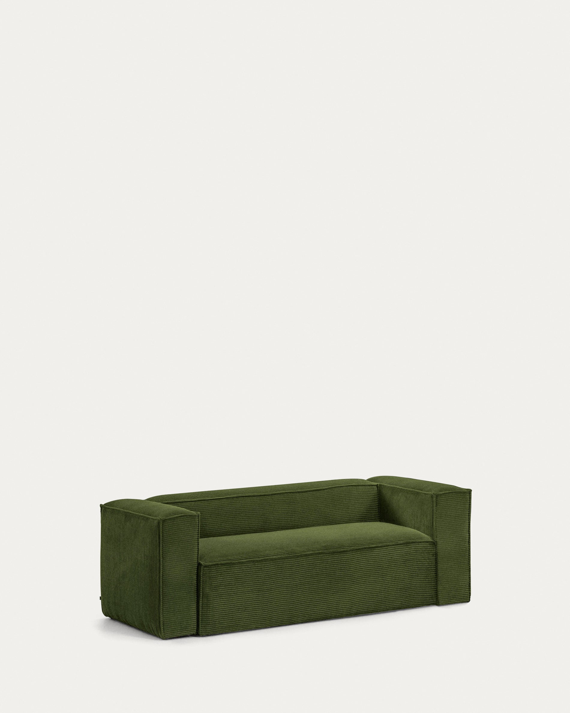 Blok 2-seater sofa in green thick corduroy 210cm FSC Mix Credit - Product View