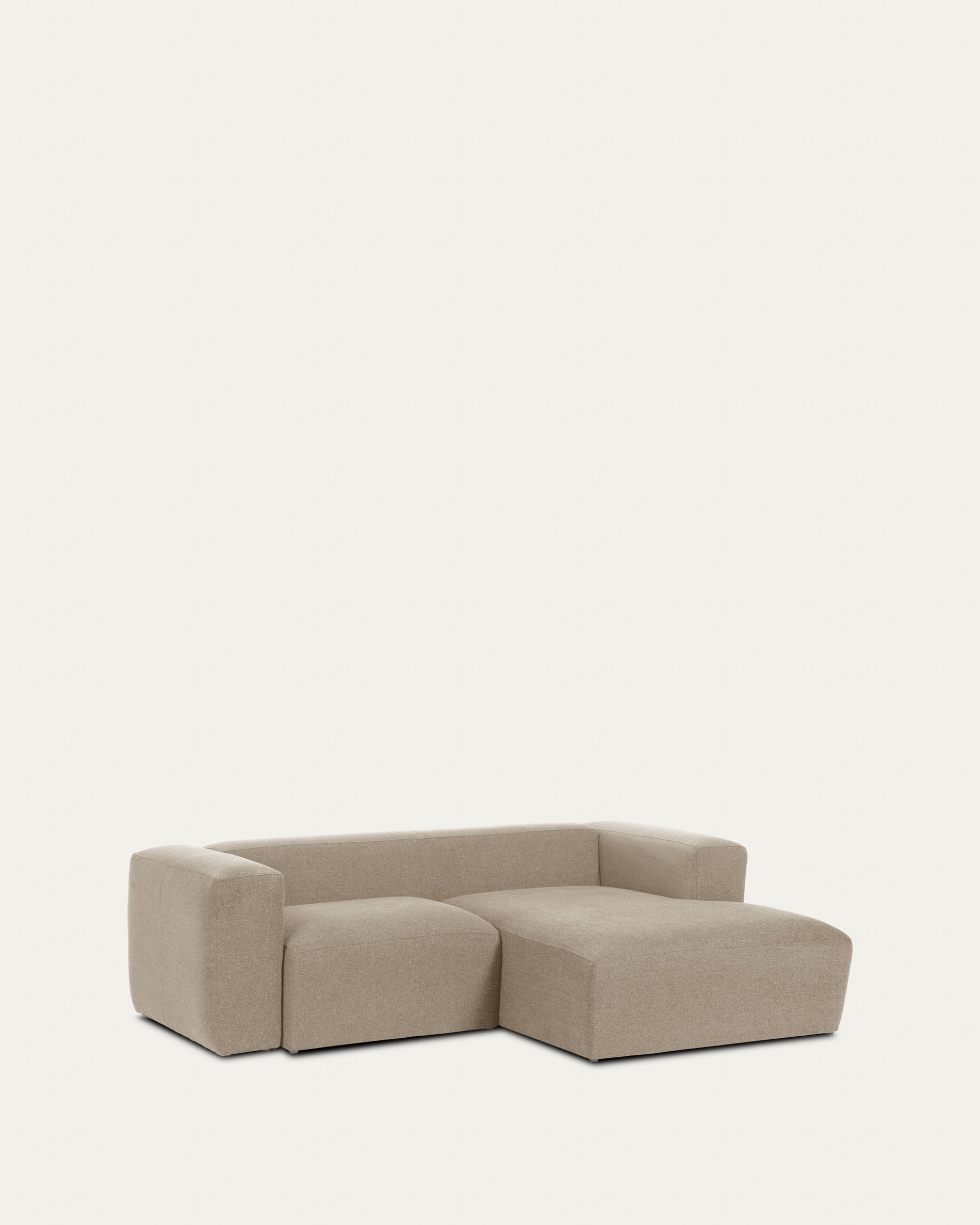 Blok 2-seater beige chenille right chaise longue sofa 240cm FSC Mix Credit - Product View