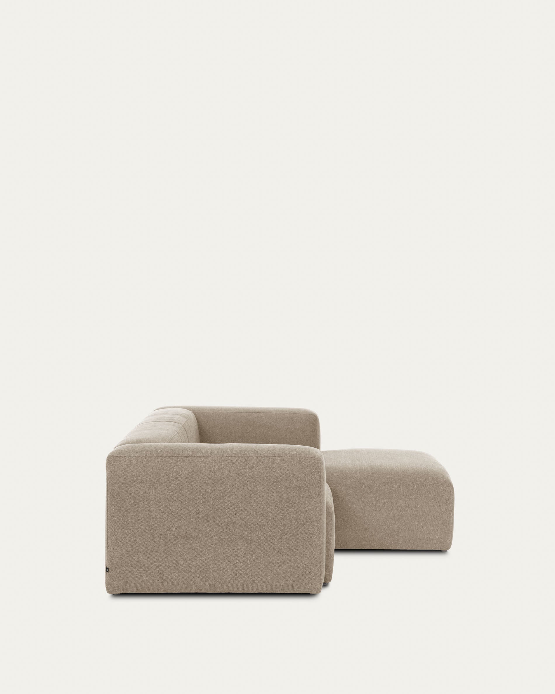 Blok 2-seater beige chenille right chaise longue sofa 240cm FSC Mix Credit - Product View