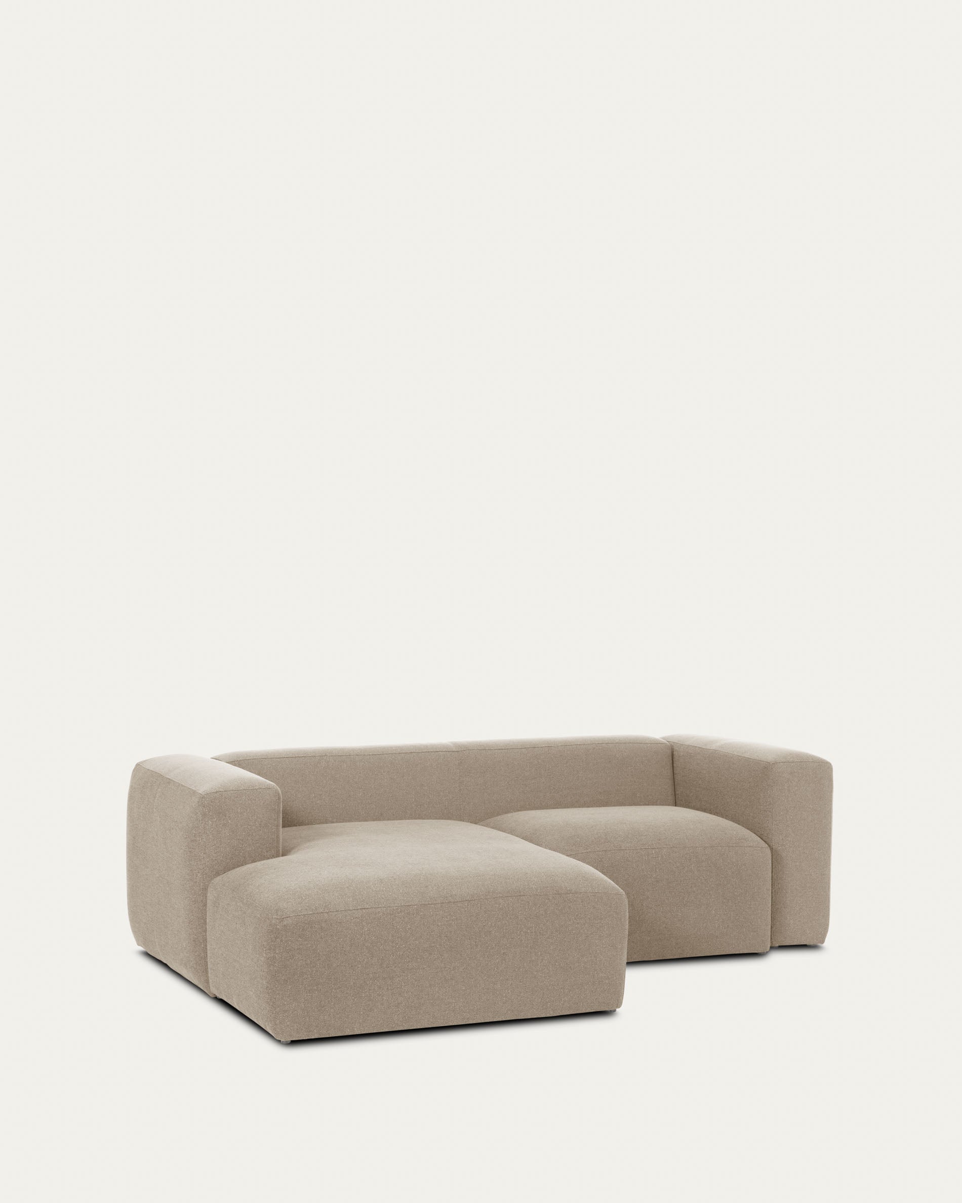 Blok 2-seater beige chenille left chaise longue sofa 240cm FSC Mix Credit - Product View