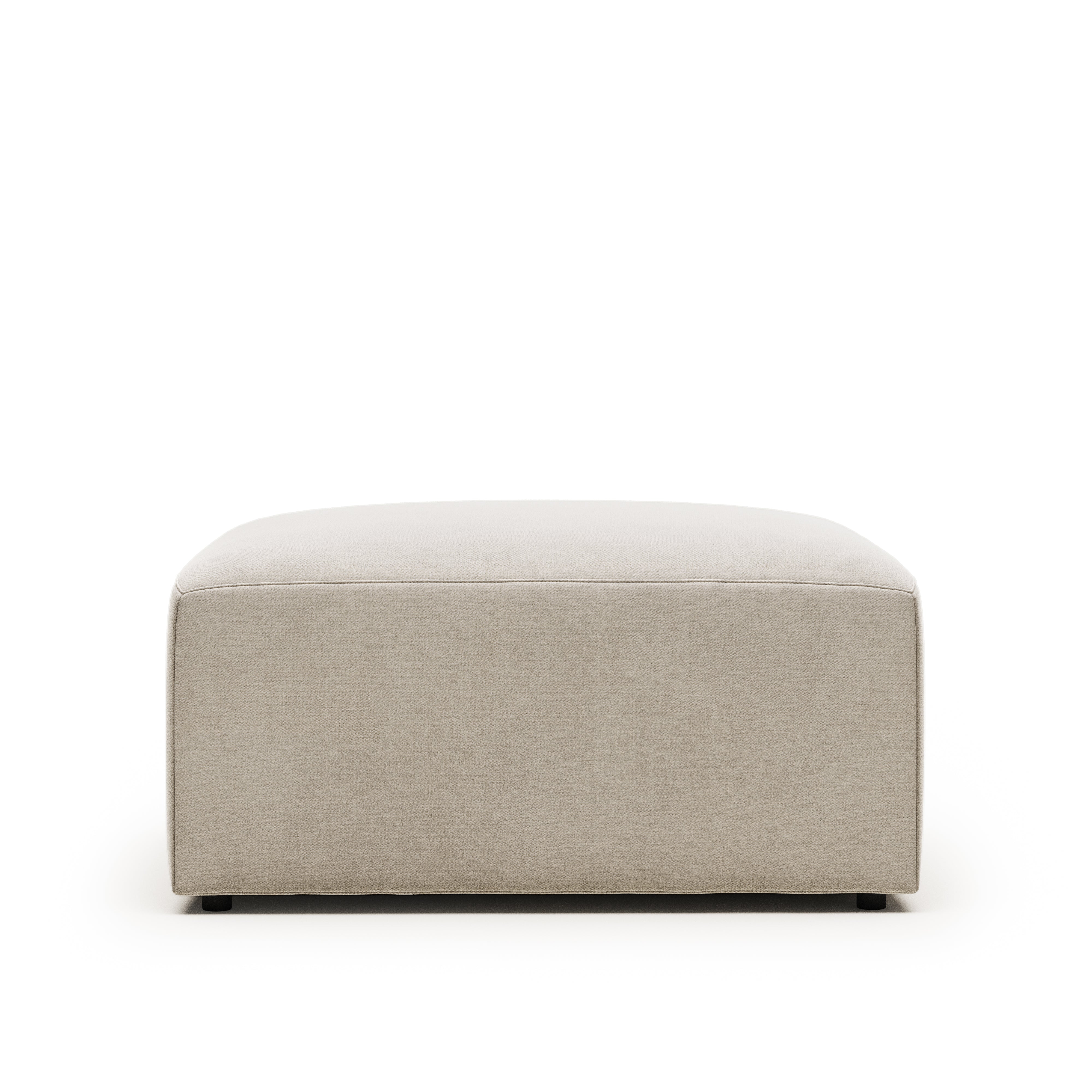 Blok beige chenille footrest 90 x 74cm FSC Mix Credit - Product Image