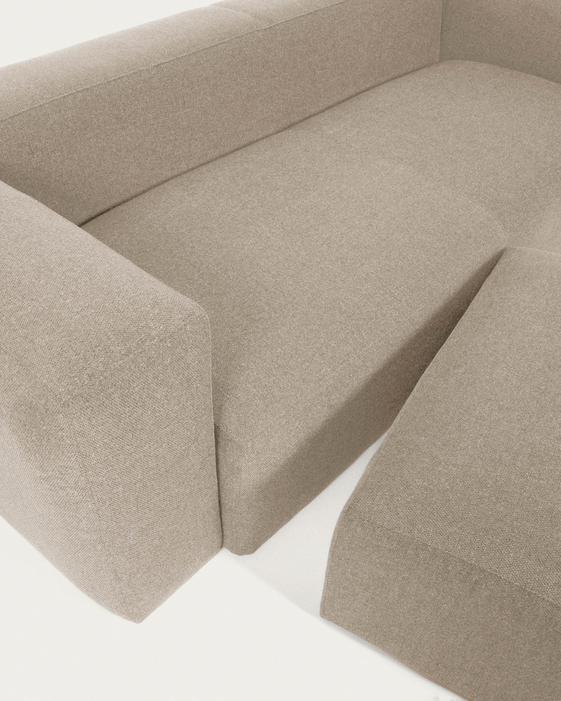 Blok beige chenille footrest 90 x 74cm FSC Mix Credit - Detail