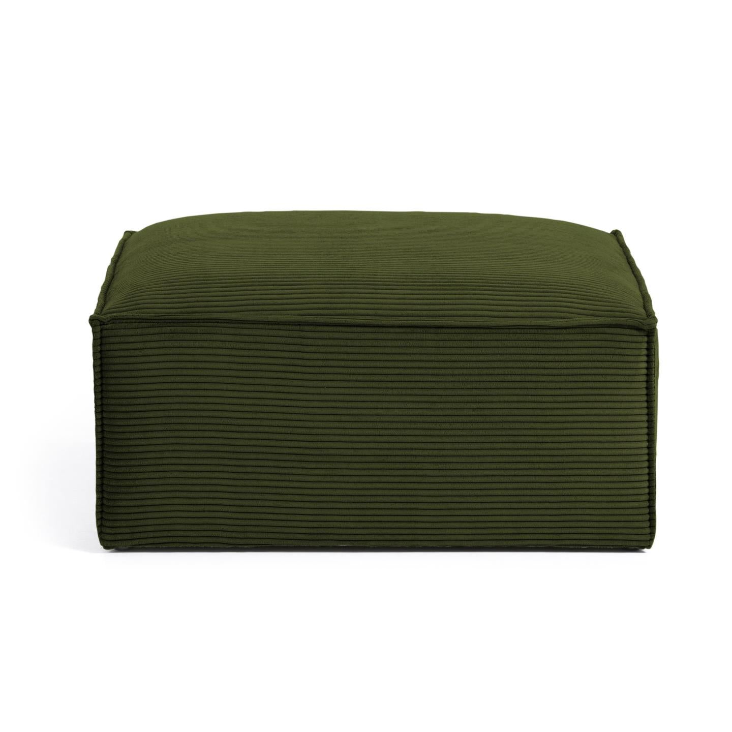 Blok footrest in green thick corduroy 90 x 74cm FSC Mix Credit - Product Image