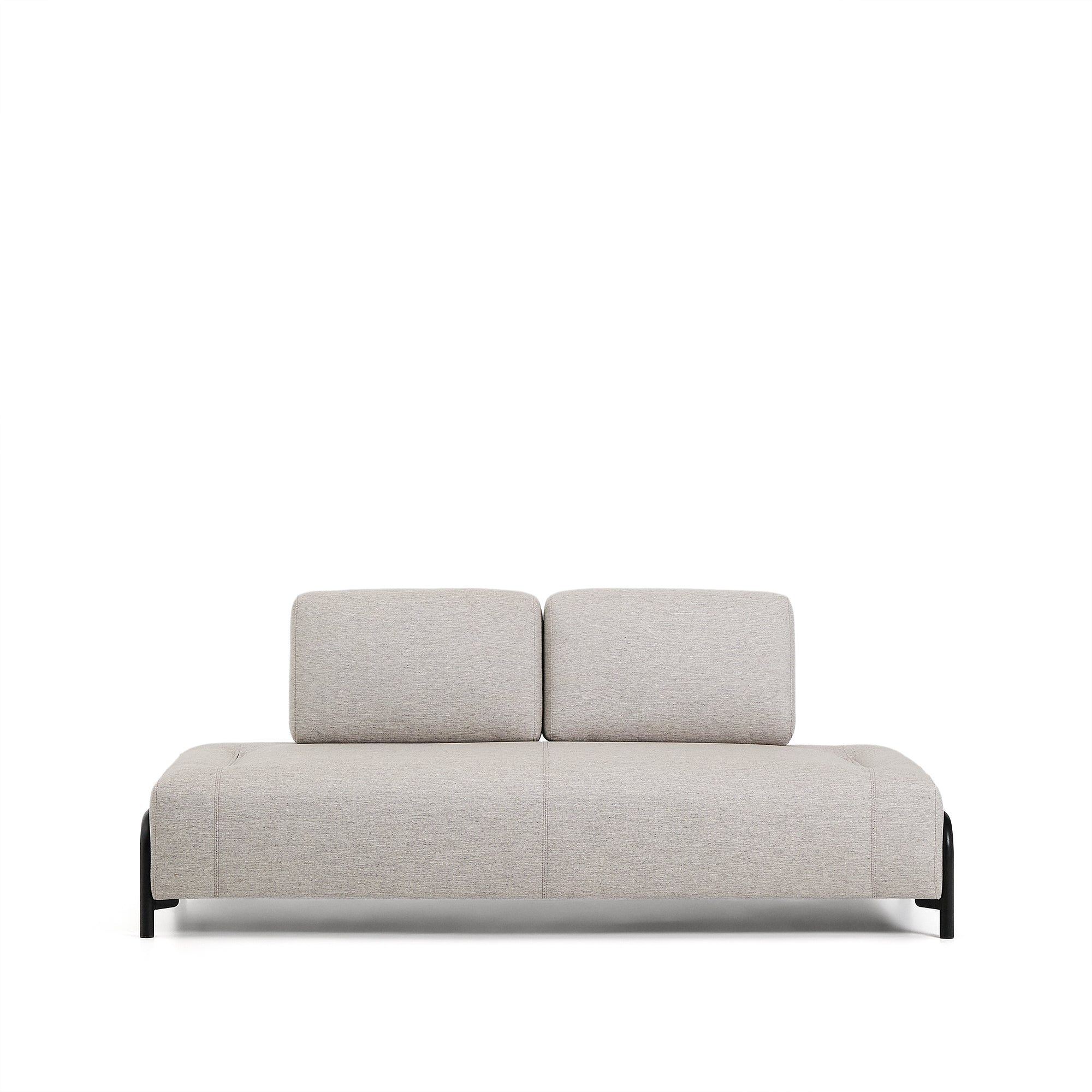 Compo 2-seater greige module with black metal frame 200 cm FSC Mix Credit - Product Image